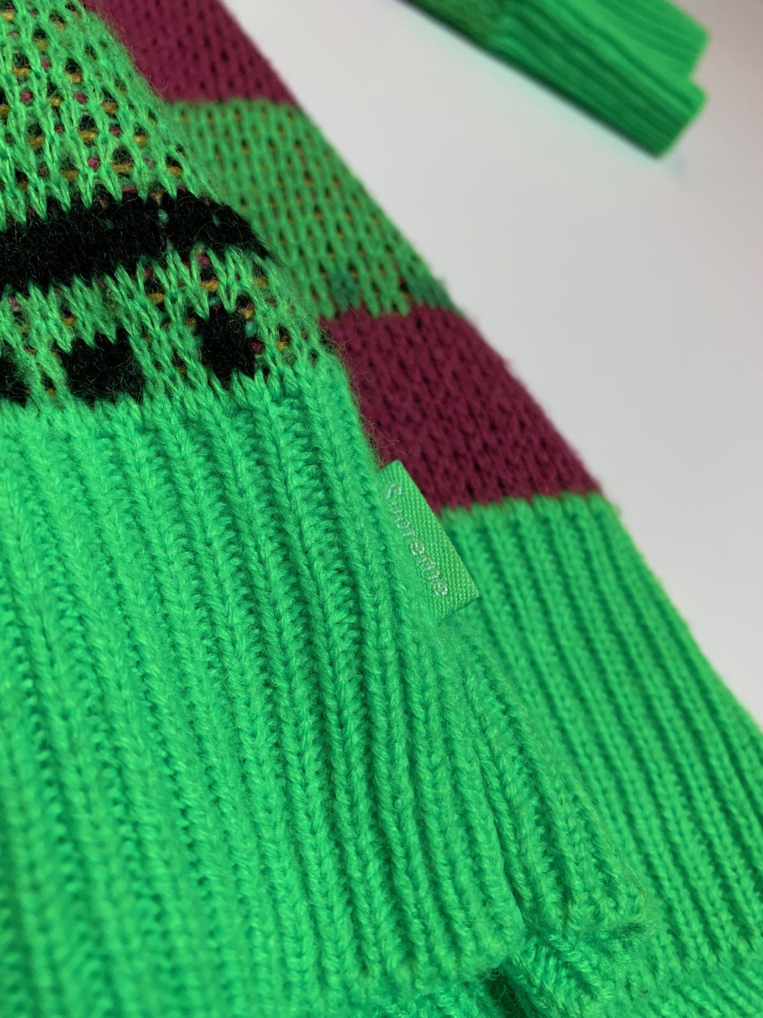 Supreme Digital Flag Sweater Light Green SS21 Size US M / EU 48-50 / 2 - 7 Thumbnail