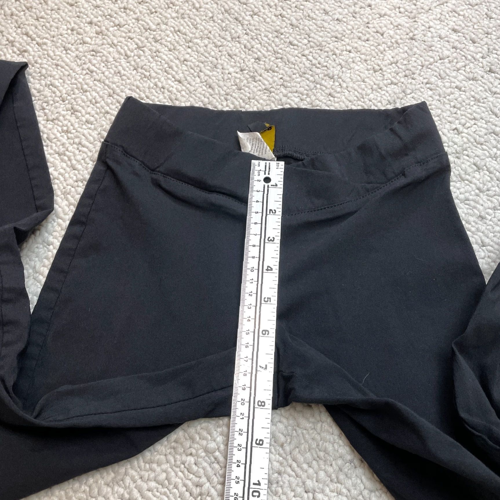 Vintage 2B Clothing Sweatpants Women Small Black Solid Stretch Rayon Nylon Spandex 24x30 Jersey Low Rise Inseam 30 in Size 42" / US 20 - 4 Thumbnail