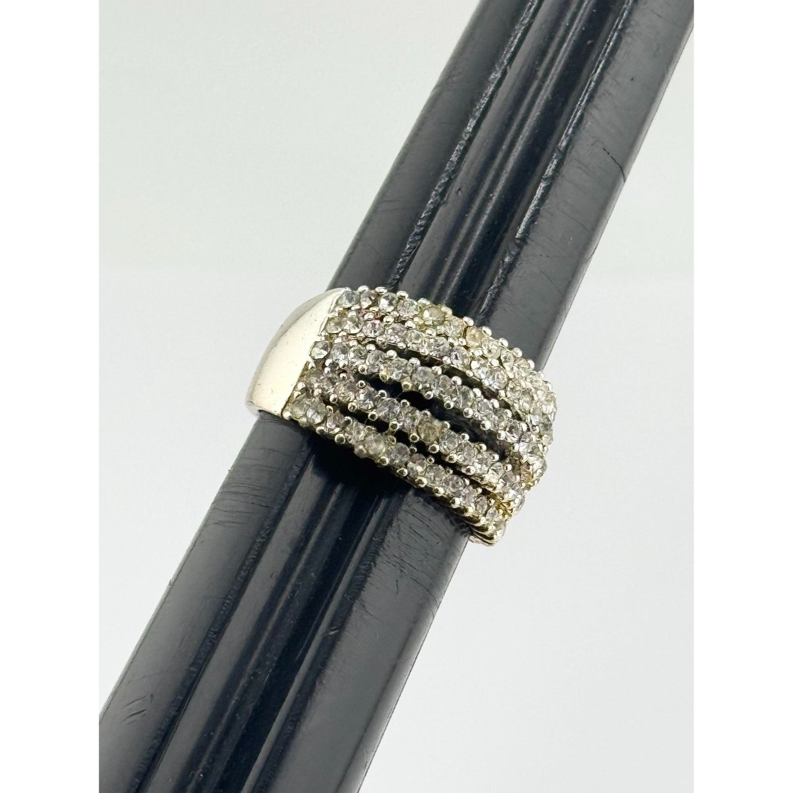 Vintage Vintage CZ stone band ring size 9 Size ONE SIZE - 7 Thumbnail