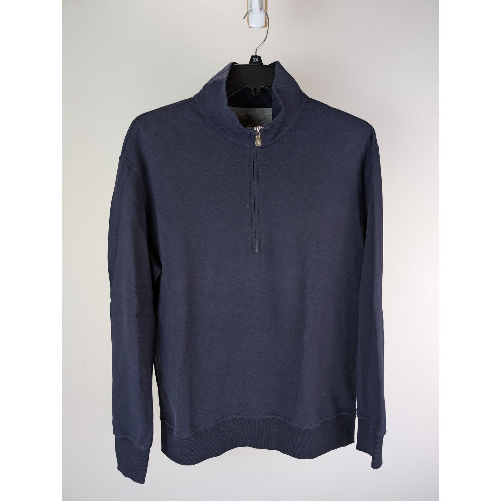 Brunello Cucinelli o1rshd1 cc20 Hi-Neck Zipper Sweatshirt in Blue Size US M / EU 48-50 / 2 - 2 Thumbnail