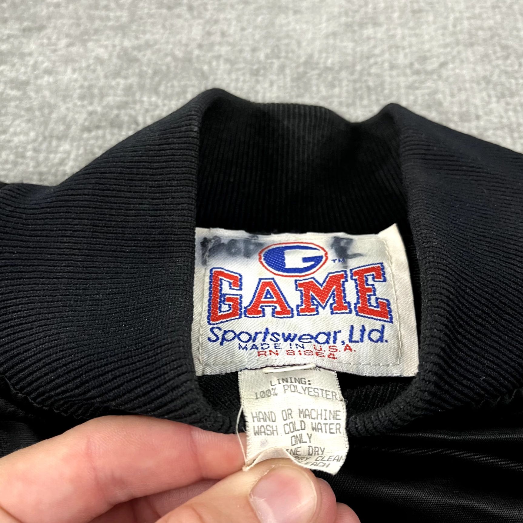 Vintage VINTAGE US MARINES Jacket Mens 3XL Black Satin Bomber Embroidered USA Free State Size US XXL / EU 58 / 5 - 5 Thumbnail