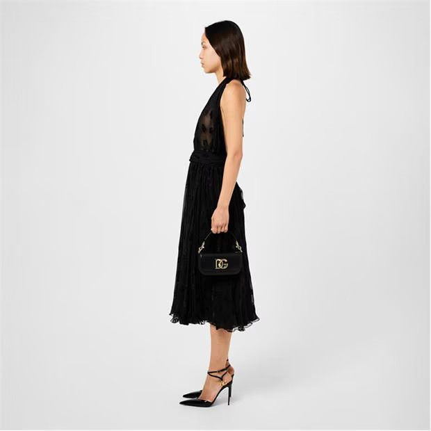 Dolce & Gabbana o1g2r1mq1024 Midi Dress in Nero Size M / US 6-8 / IT 42-44 - 5 Thumbnail