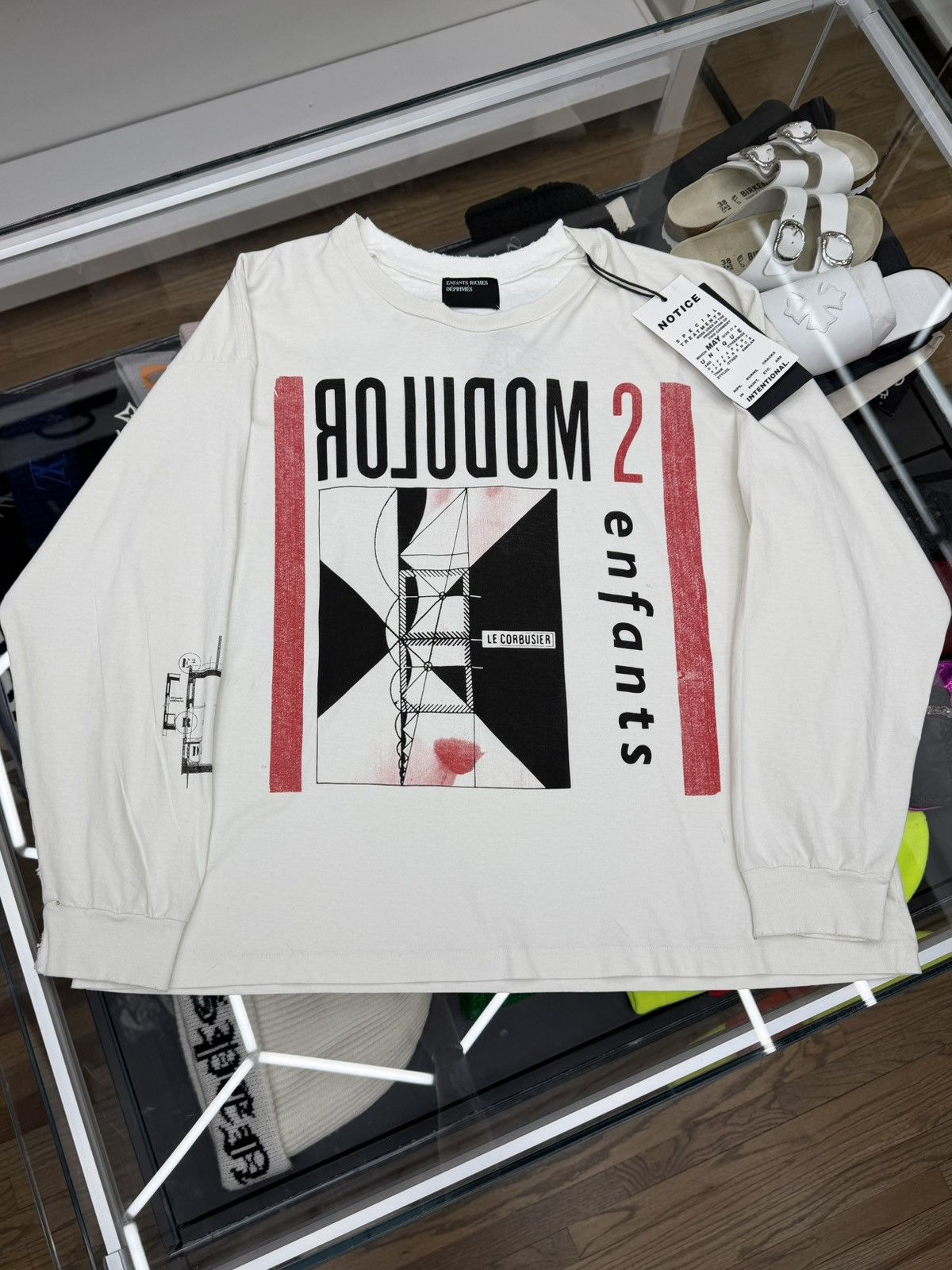 Enfants Riches Deprimes ENFANTS RICHES DÉPRIMÉS MODULAR L/S T-SHIRT VINTAGE WHITE Size US XL / EU 56 / 4 - 1 Thumbnail