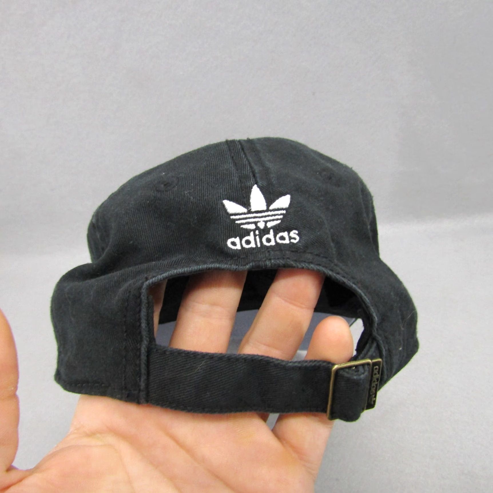 Adidas Adidas Hat Strap Back Black Dad Cap White Trefoil Spellout Outdoor Golf Athletic Baseball Cap Mens Adjustable Black Trefoil Outdoor Sports Size ONE SIZE - 3 Thumbnail