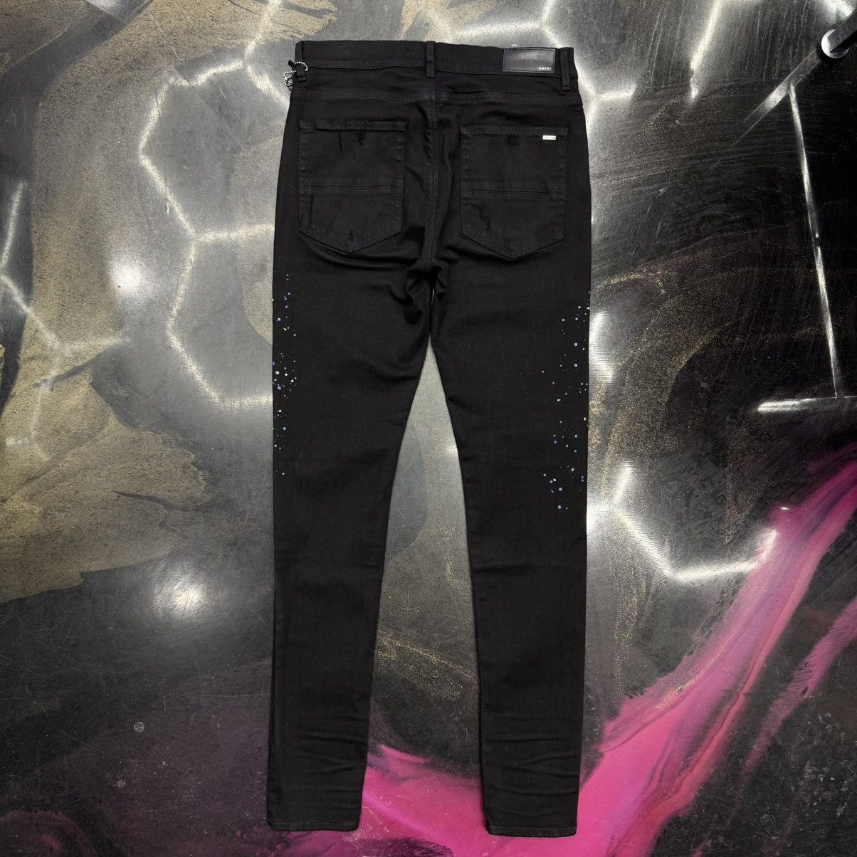 Amiri Amiri Blue Crystal Painter Jeans Black Size US 34 / EU 50 - 2 Thumbnail