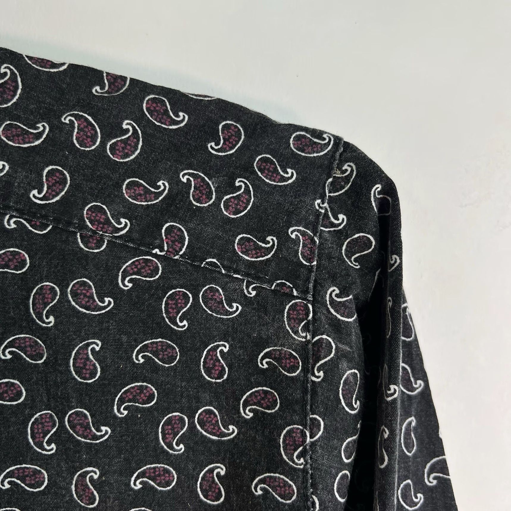 Vintage California Paisley Button-Up Shirt Men Size S Black Long Sleeve Size US S / EU 44-46 / 1 - 3 Thumbnail