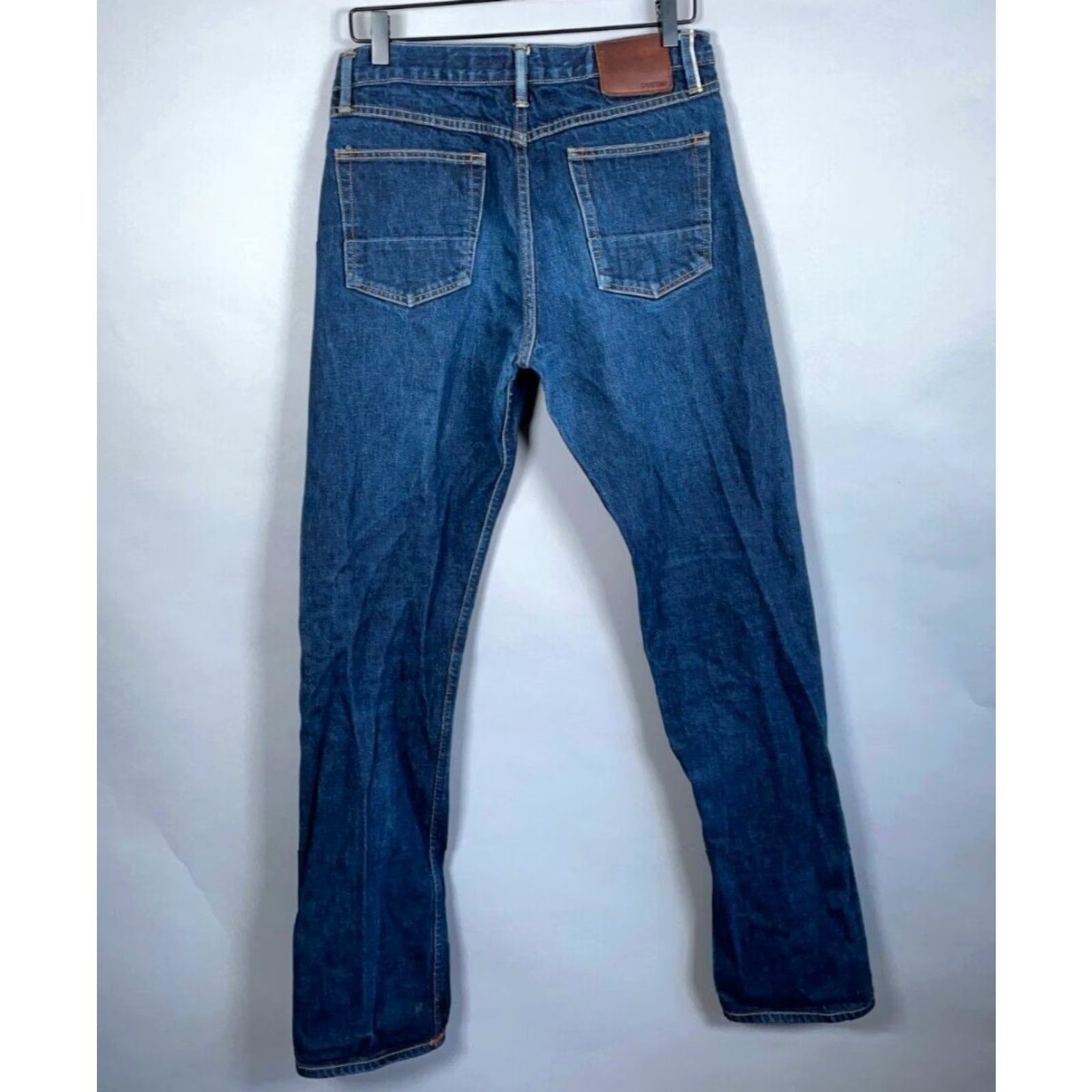 Gustin Gustin California Straight Leg Jeans Men's 32 x 33 Blue Raw Selvedge Denim 5-Pocket Straight Rise Mid Vintage: No Mens Size US 32 / EU 48 - 2 Thumbnail