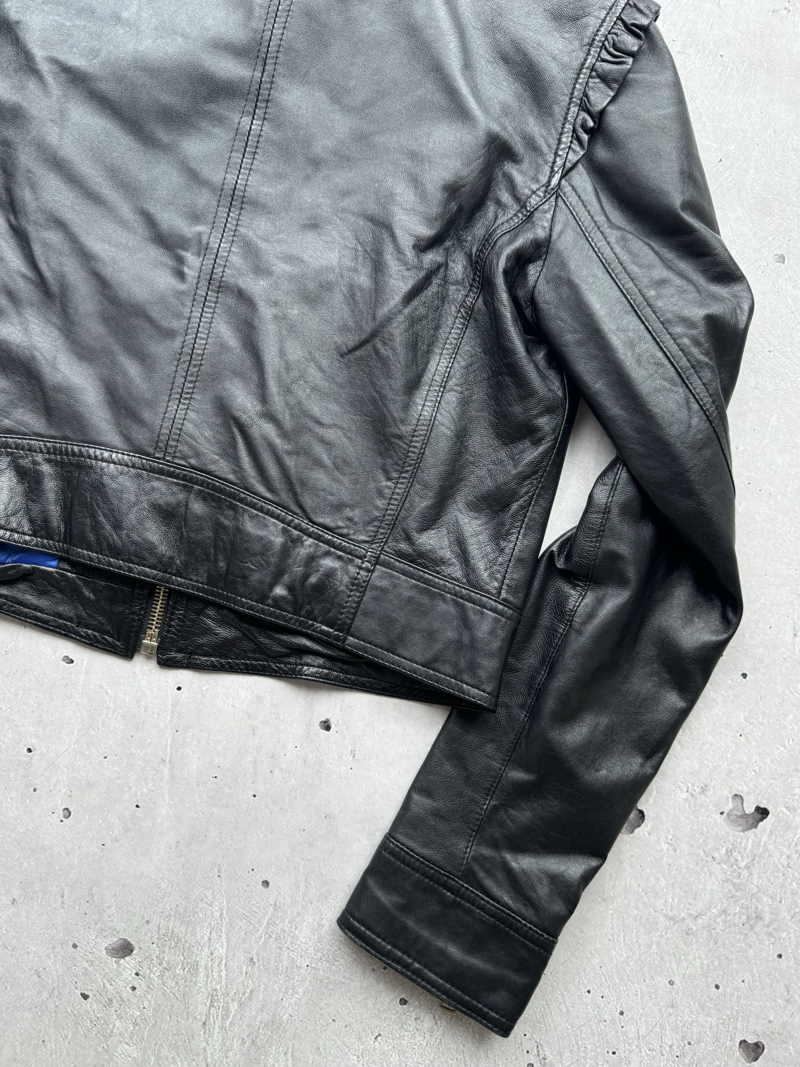Dsquared2 × Genuine Leather × Vintage Dsquared2 Multi Zipped Lamb Leather Bomber Jacket Size M / US 6-8 / IT 42-44 - 13 Thumbnail