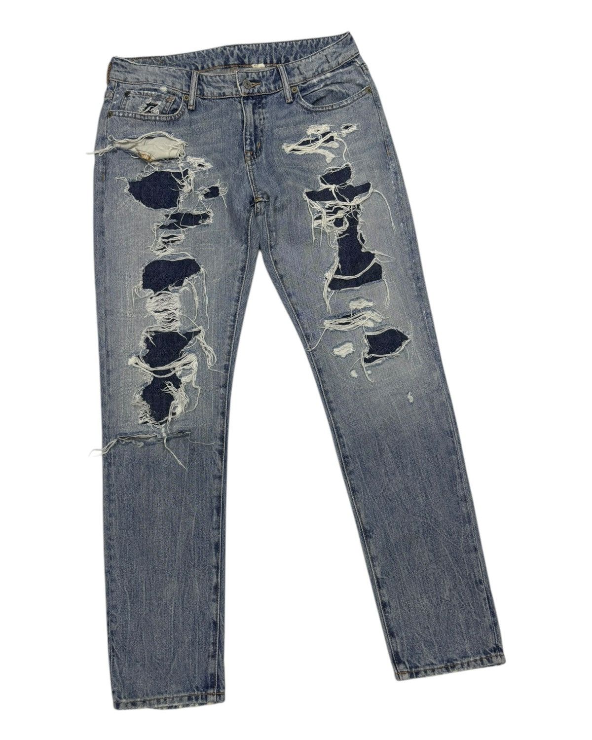 Denim & Supply Ralph Lauren 🔥Denim Supply Ralph Lauren Distressed Sashiko Denim Jeans Size 29" - 5 Thumbnail