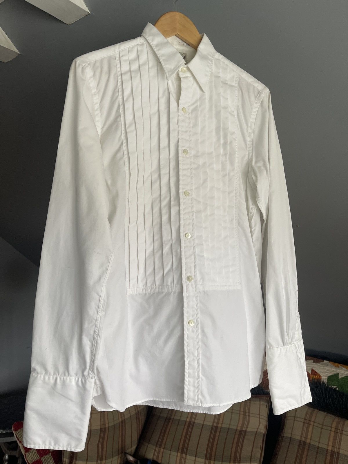 RRL Ralph Lauren Double RL Pleated Tuxedo Shirt | Grailed
