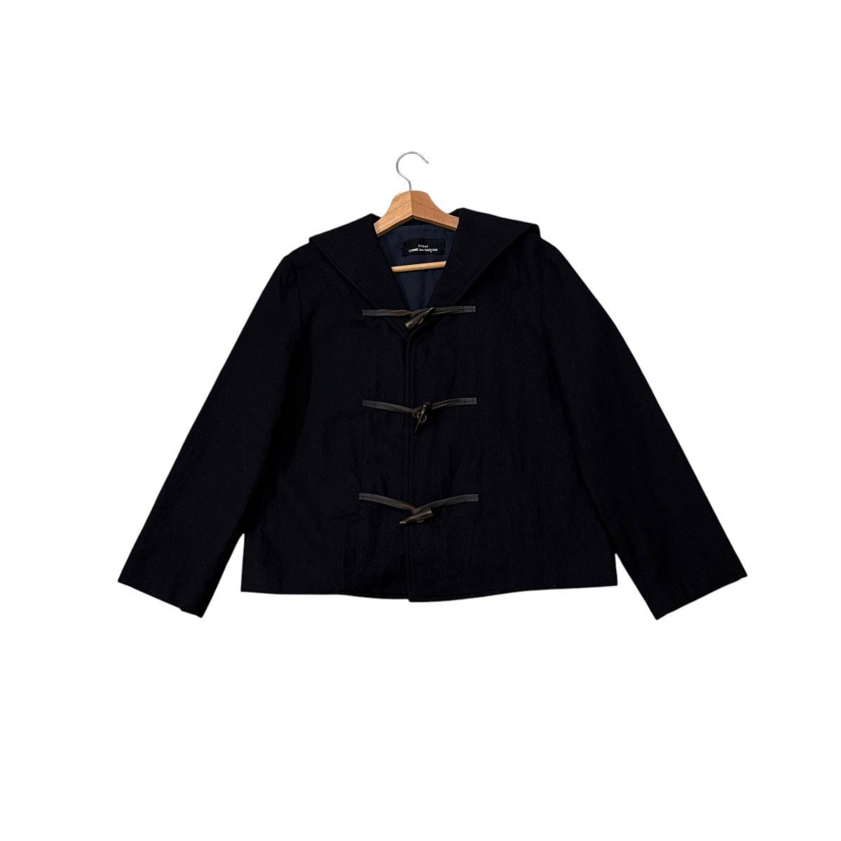 Comme des Garcons AD1992 Tricot Comme Des Garcons Wool Cropped Duffle Jacket Size US M / EU 48-50 / 2 - 1 Thumbnail