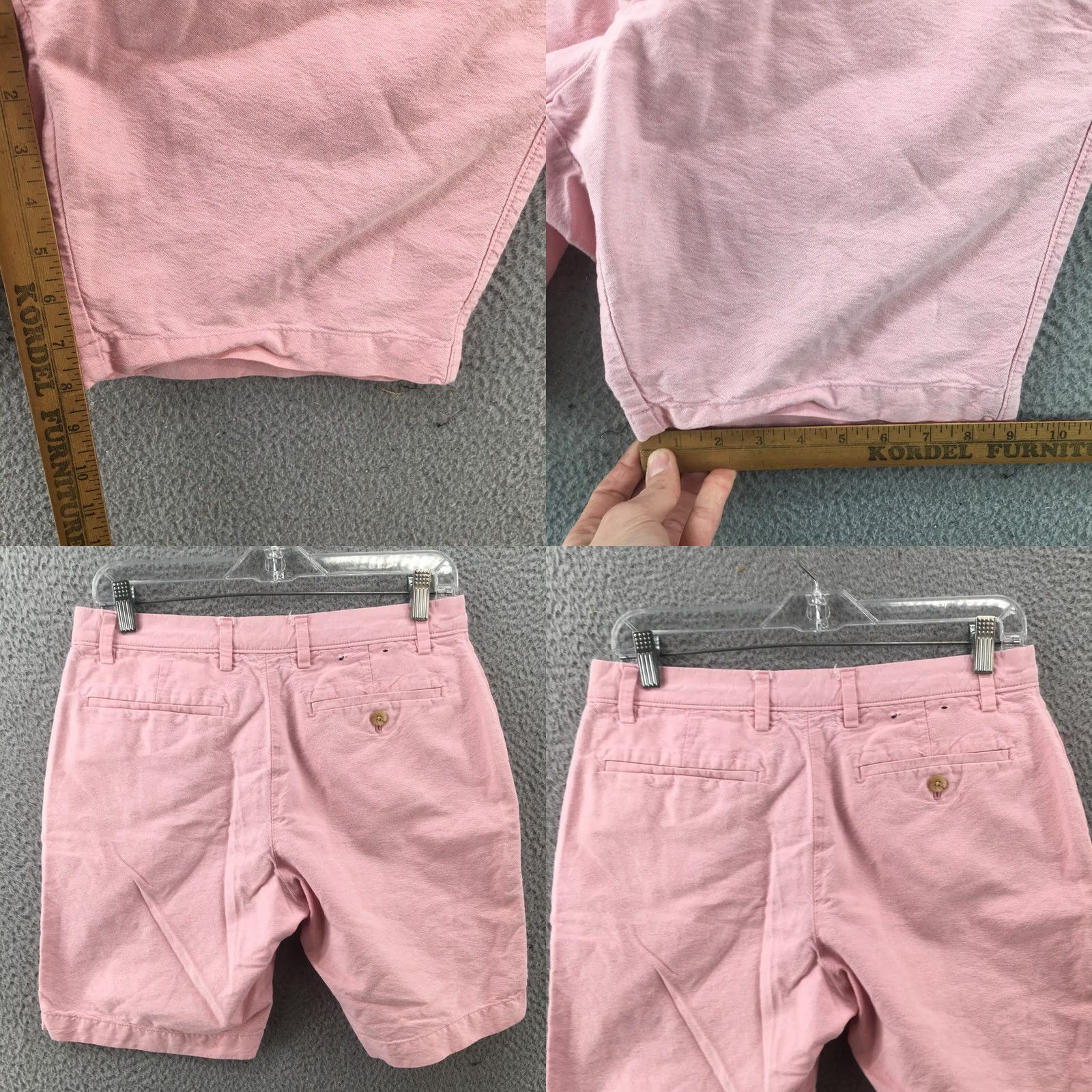 Banana Republic Banana Republic Chino Shorts Mens 31 Pink Cotton Mid Rise Zip Fly Men's Slip Pocket Solid 8 Inseam Vintage? No Size US 31 - 8 Thumbnail