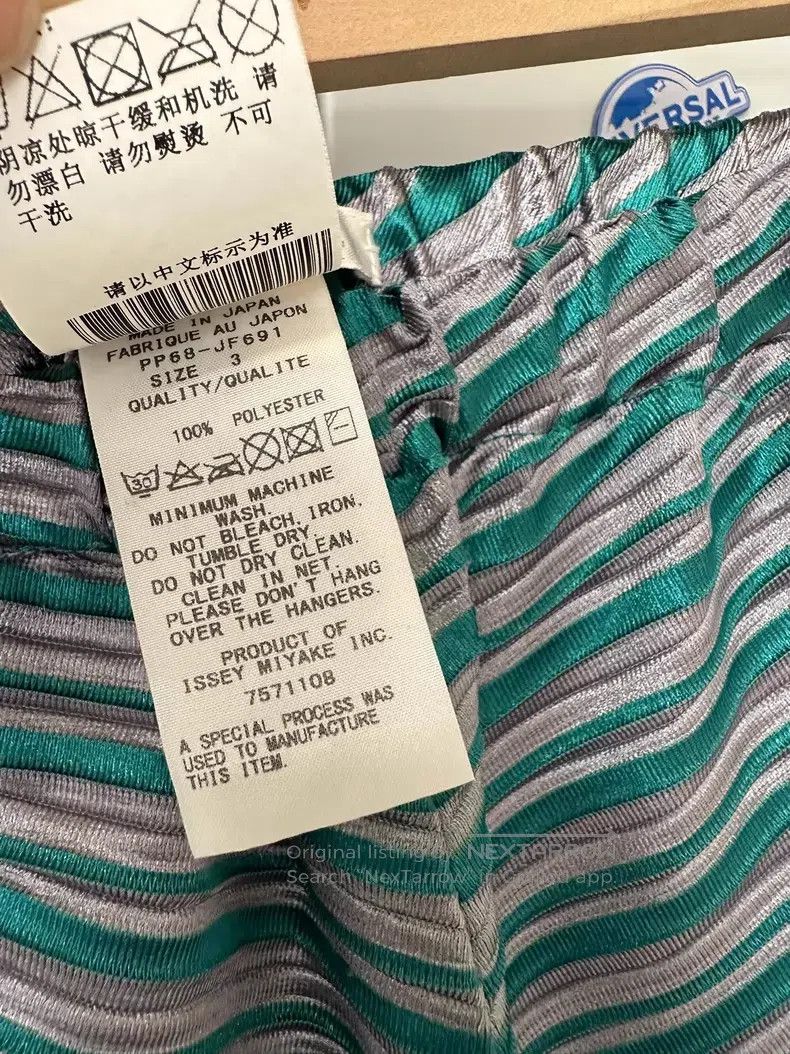 Issey Miyake Issey Miyake size:3 Green Long Pants Size 23" - 3 Thumbnail