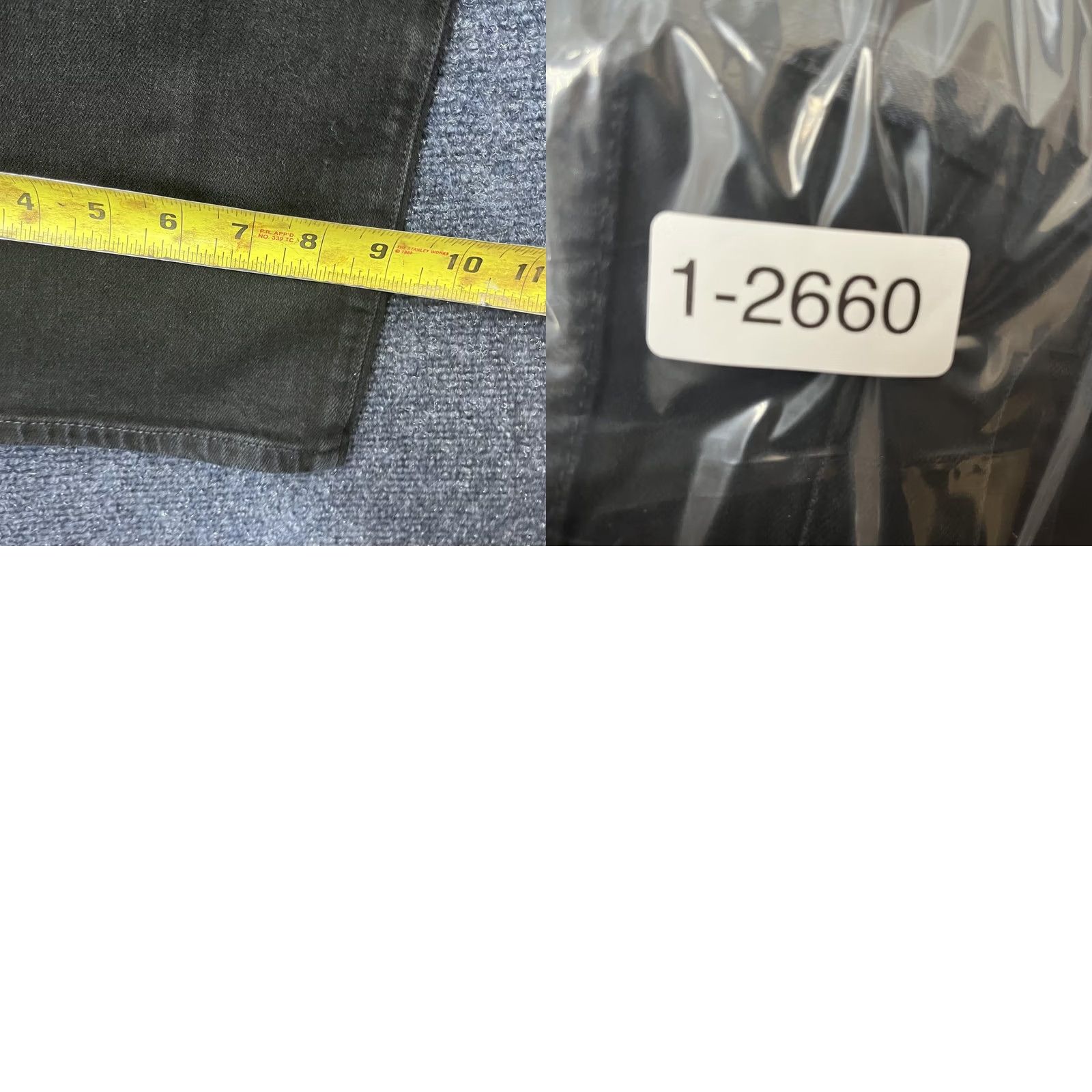 Denime AG Adriano Goldschmied The Graduate Tailored Leg Jeans Mens 34 Black Denim Slim Stretch Pockets Zip Fly 5-Pocket Size US 30 / EU 46 - 8 Thumbnail