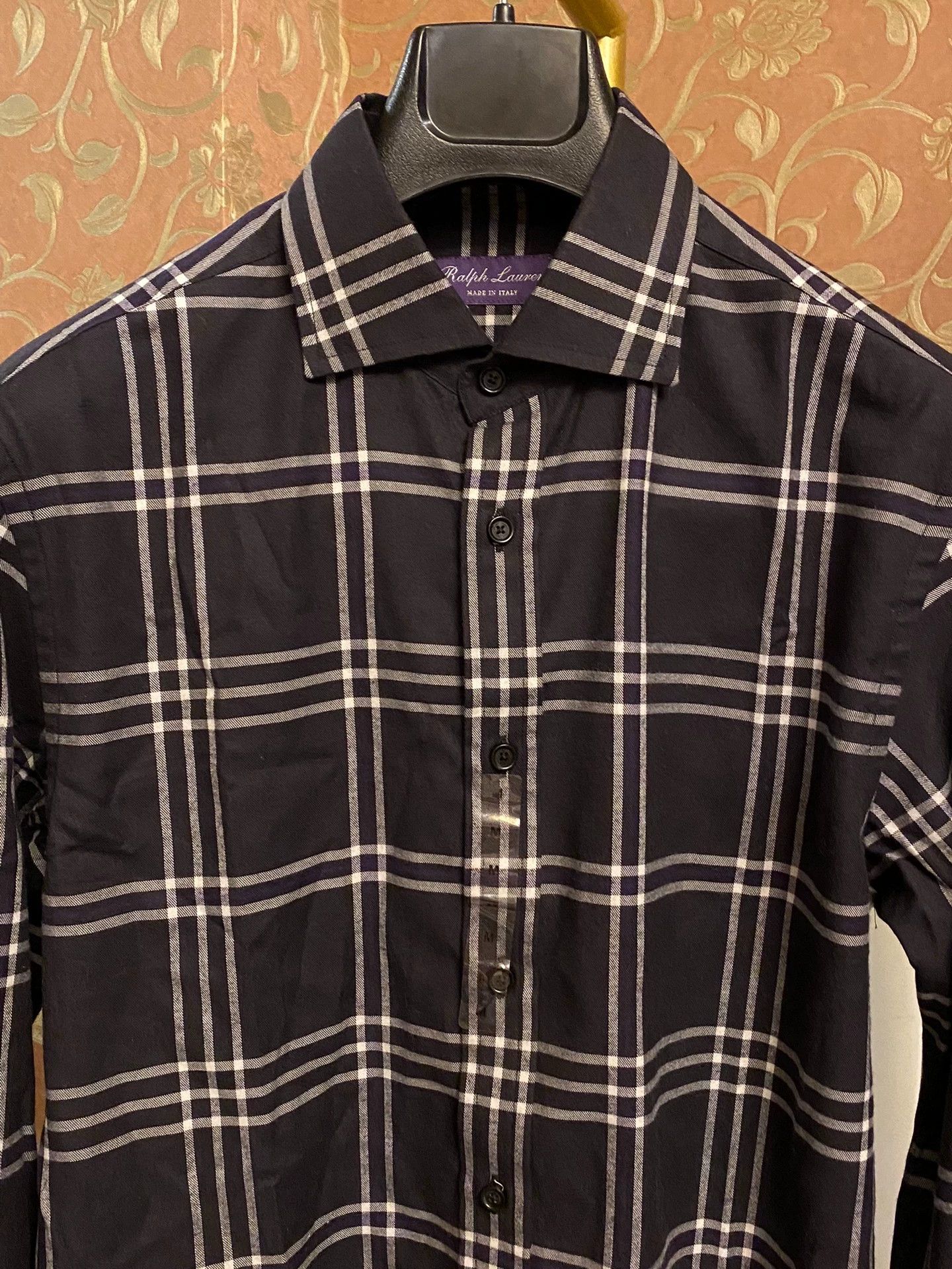 Polo Ralph Lauren RRL Purple Label Italian Black Plaid Shirt M/XL Size US M / EU 48-50 / 2 - 2 Thumbnail