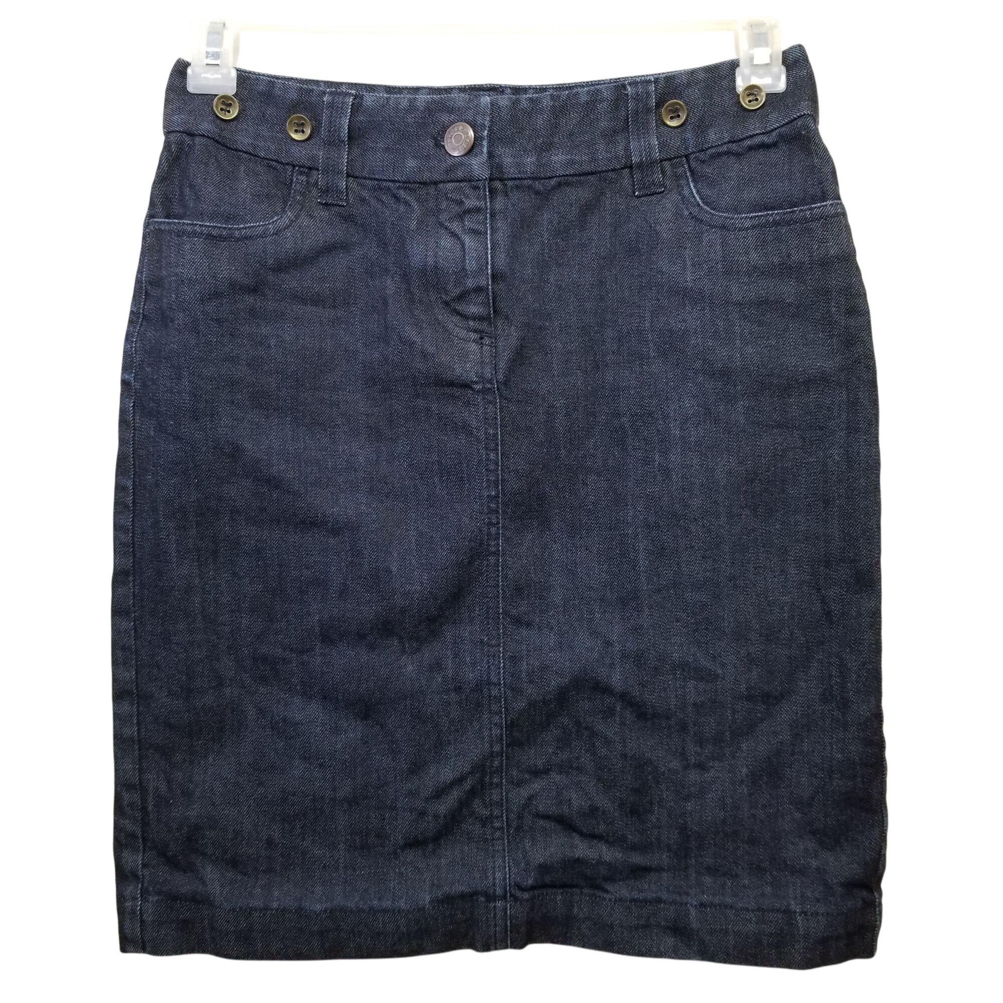 J.Crew J Crew 4 Blue Jean Denim Pencil Skirt 94850 Back Slit Y2K Co Size 27" / US 4 / IT 40 - 2 Thumbnail