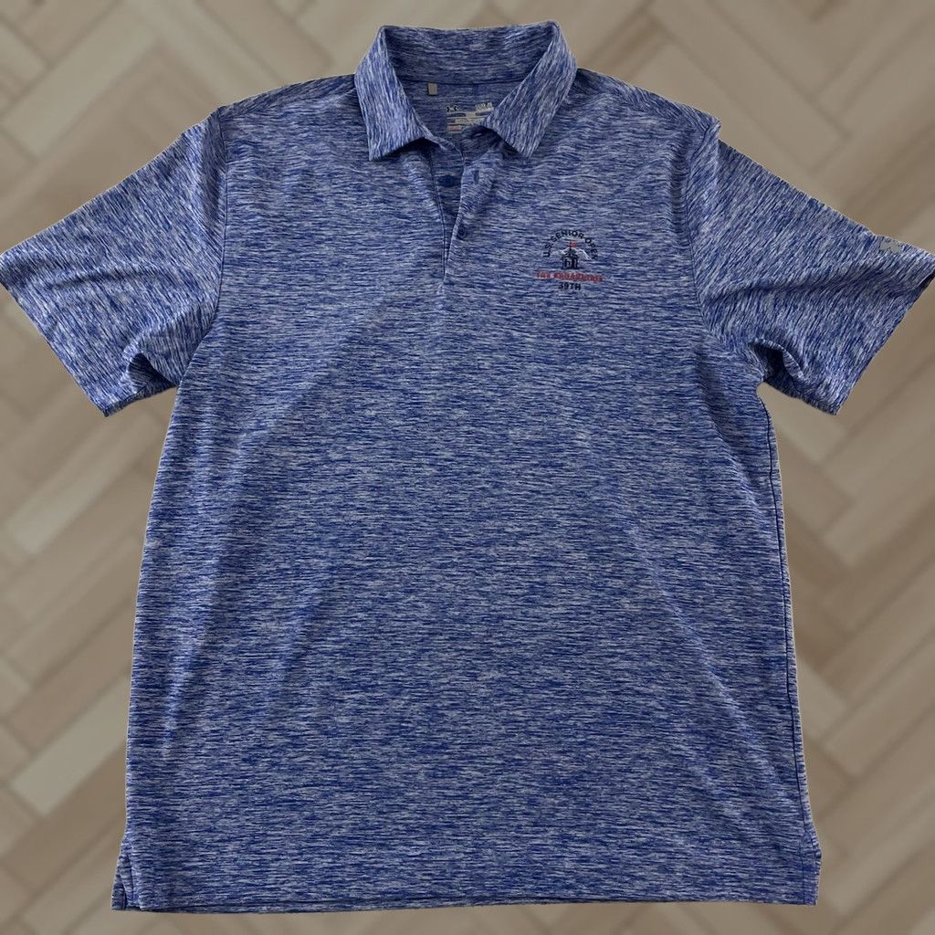 Under Armour Under Armour Golf Polo Shirt Short Sleeve US Senior Open Men's Large Blue Shirt Size US L / EU 52-54 / 3 - 1 Thumbnail