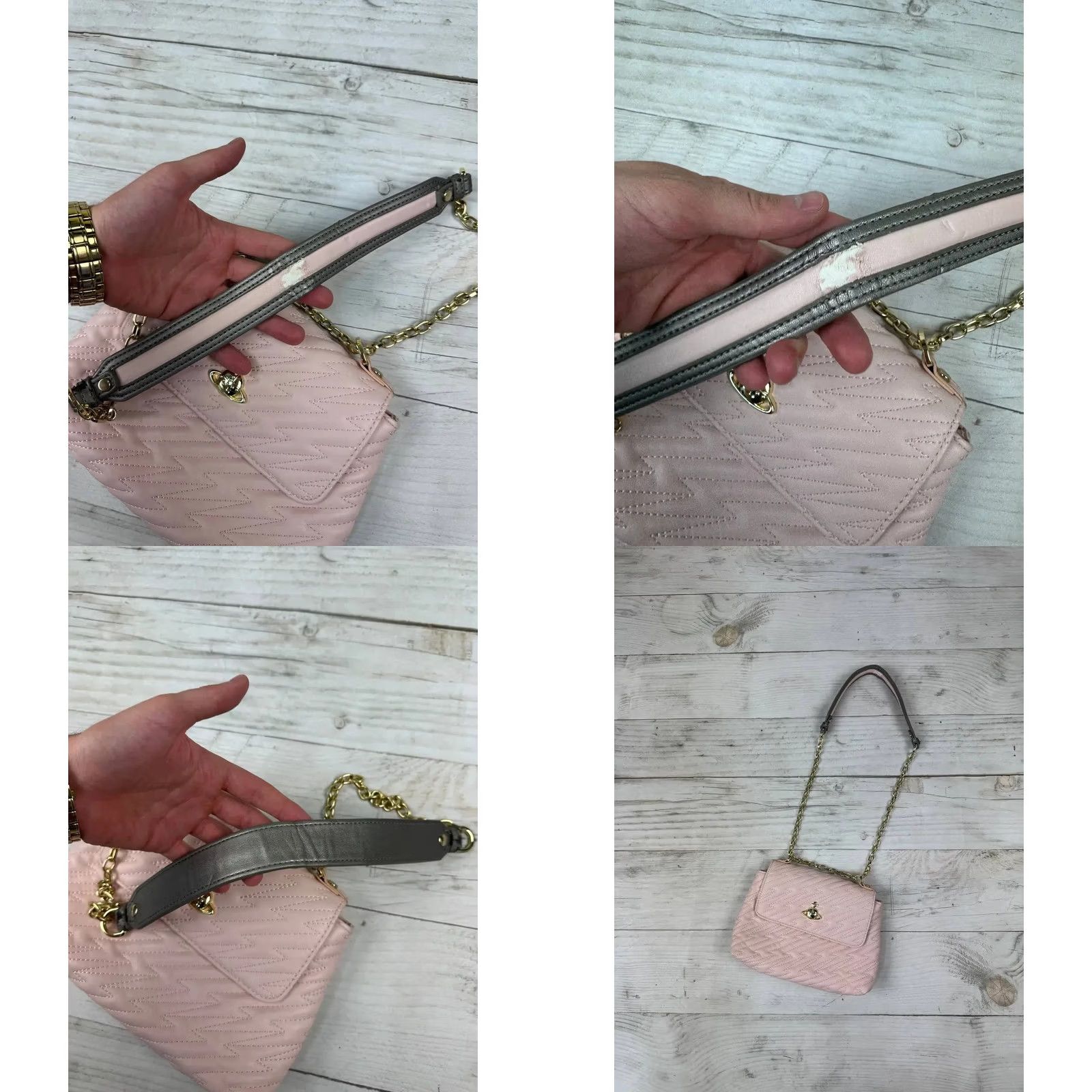 Vivienne Westwood Vivienne Westwood Shoulder Bag Logo Orb Pink Women's Small Leather Shoulder Bag with Inner Pockets Size ONE SIZE - 9 Thumbnail