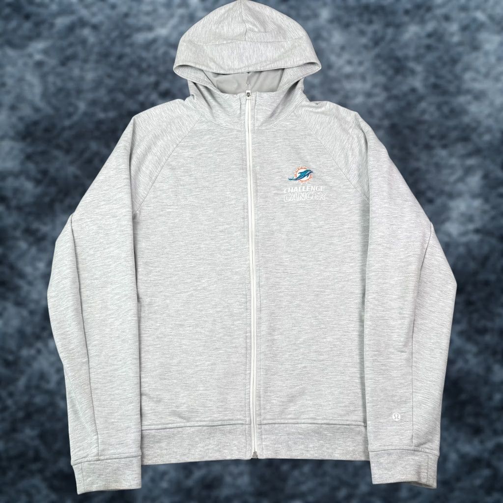 Lululemon Lululemon City Sweat Hoodie Mens L Light Gray Full Zip Miami Dolphins NFL M3CNRS Size US L / EU 52-54 / 3 - 1 Thumbnail