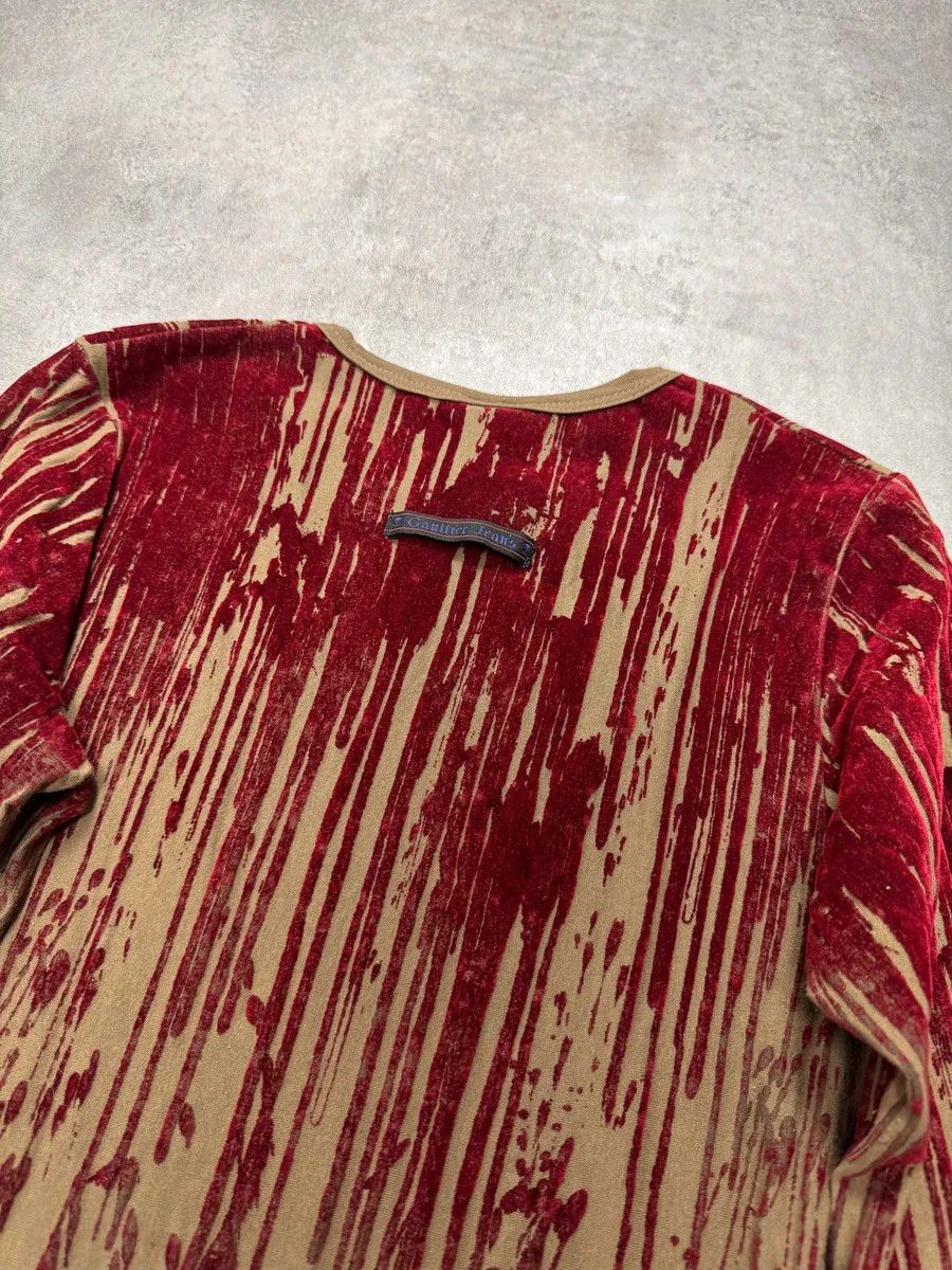 Jean Paul Gaultier × Vintage AW1998 Jean Paul Gaultier Blood Drip Kaki Maxi Dress Size S / US 4 / IT 40 - 6 Thumbnail
