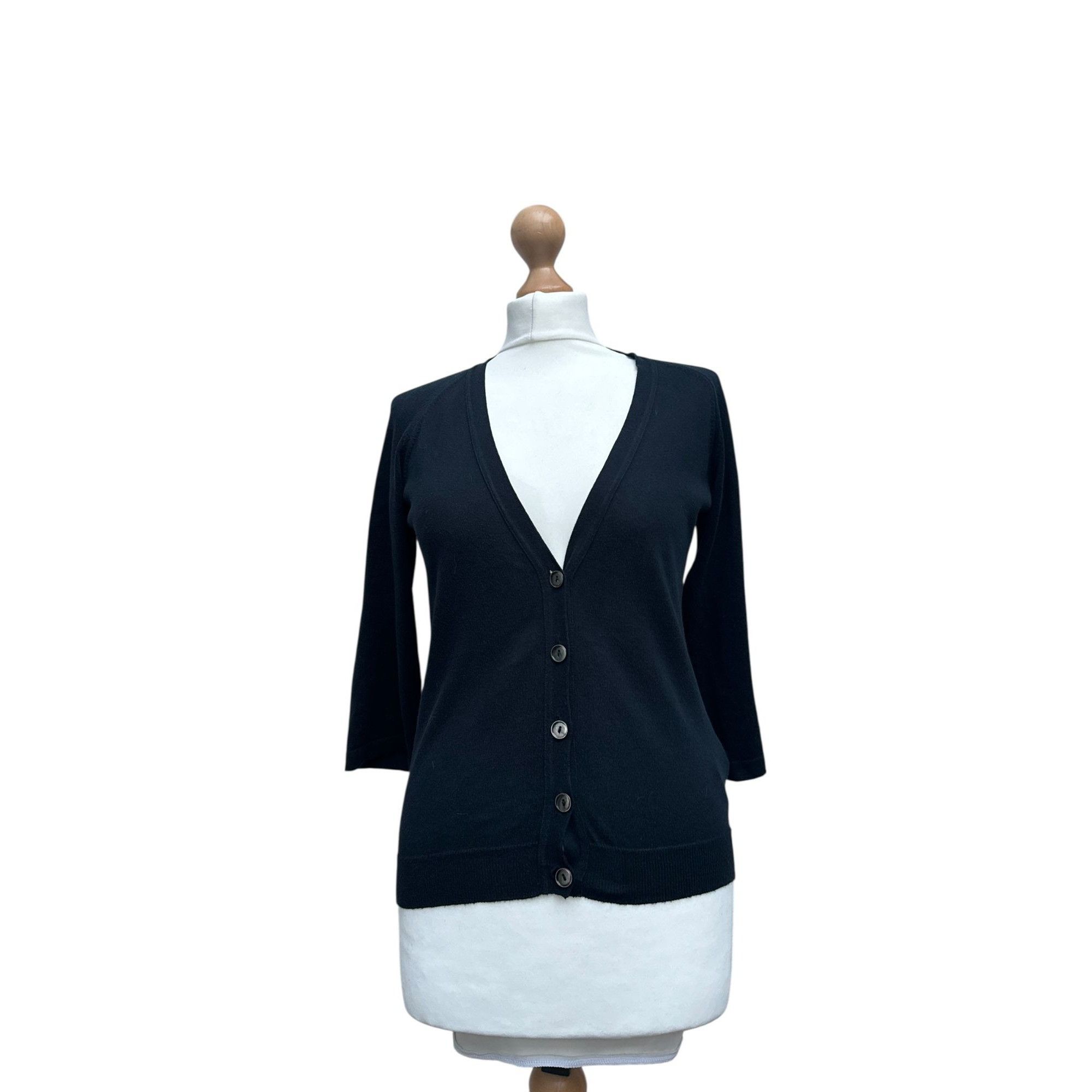 Maison Margiela SS 2006 Black Open Back Cardigan Size L / US 10 / IT 46 - 2 Thumbnail