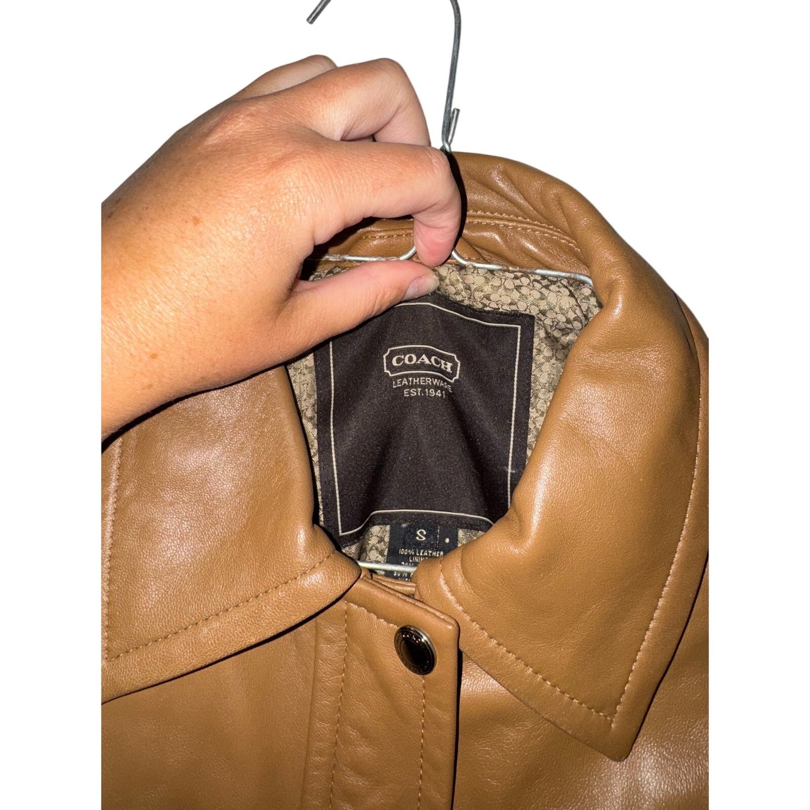 Coach Coach Leather Jacket - Brown - Size Small - Excellent Condi Size S / US 4 / IT 40 - 3 Thumbnail