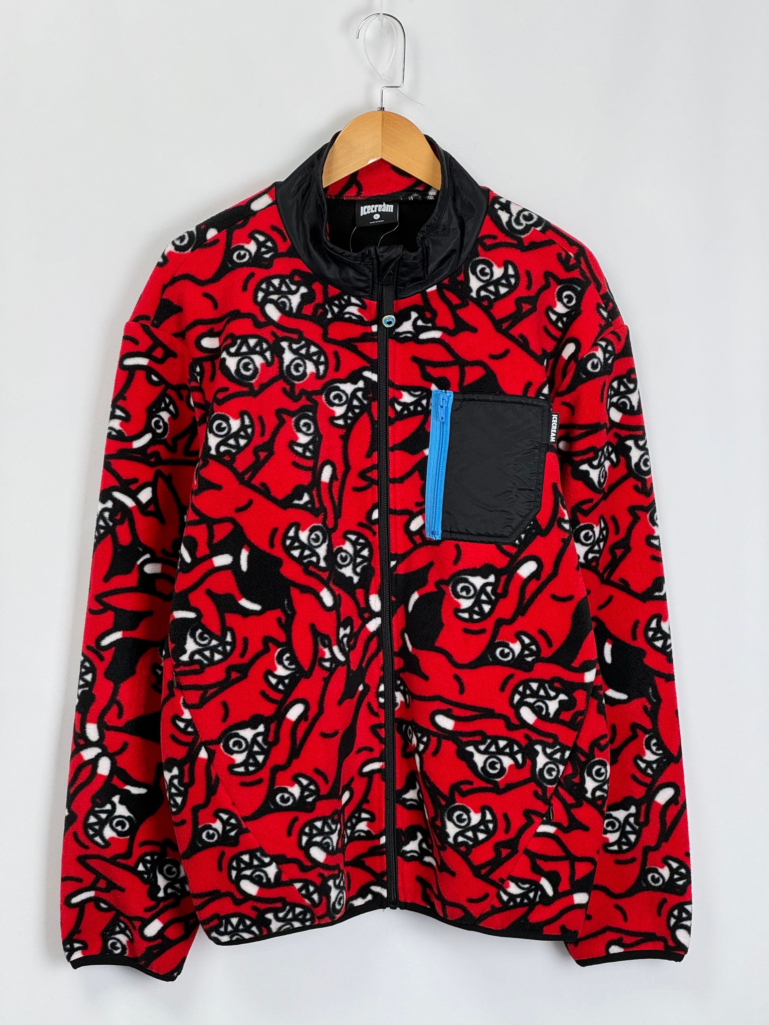 Icecream UNWORN* Icecream Lock Up Fleece Jacket - Black Size US L / EU 52-54 / 3 - 1 Thumbnail