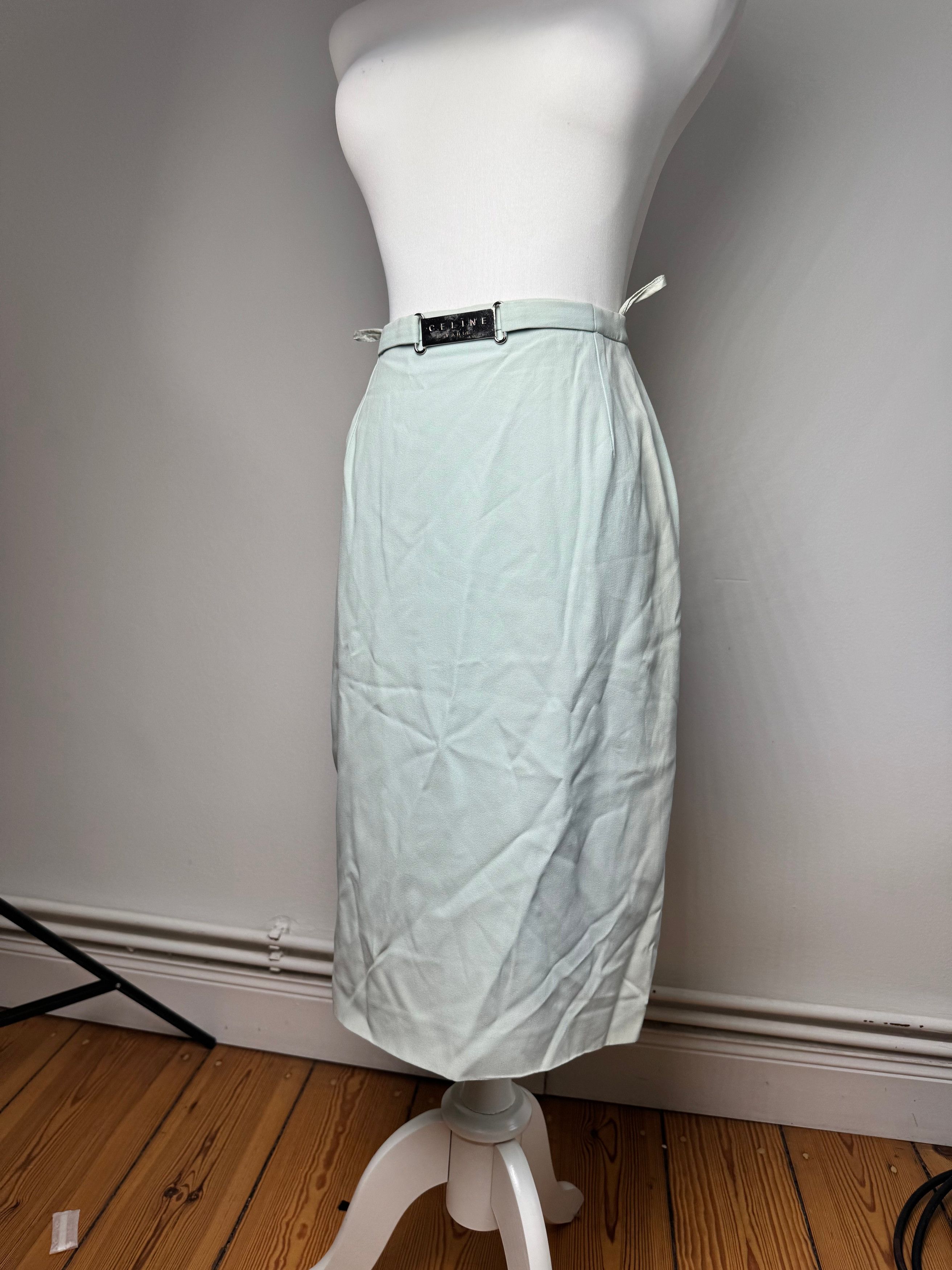 Celine Vintage Skirt turquoise S Size 30" / US 8 / IT 44 - 1 Thumbnail