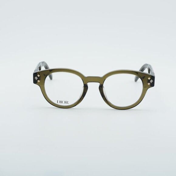 Dior Dior CD DIAMONDO R1I 5500 Eyeglasses Green 48mm Round Frame Size ONE SIZE - 5 Thumbnail