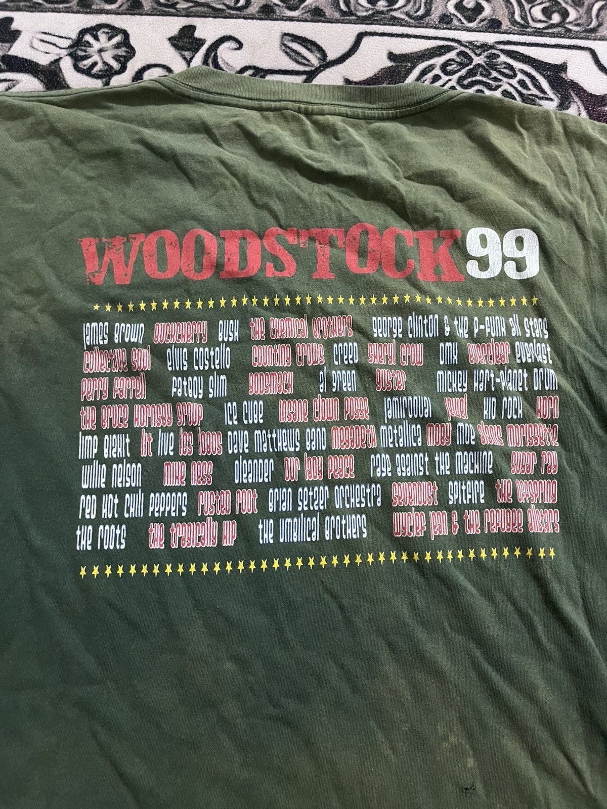 Band Tees × Vintage Vintage 90's Woodstock 1999 Concert Merch Band Tees Size US XL / EU 56 / 4 - 11 Thumbnail