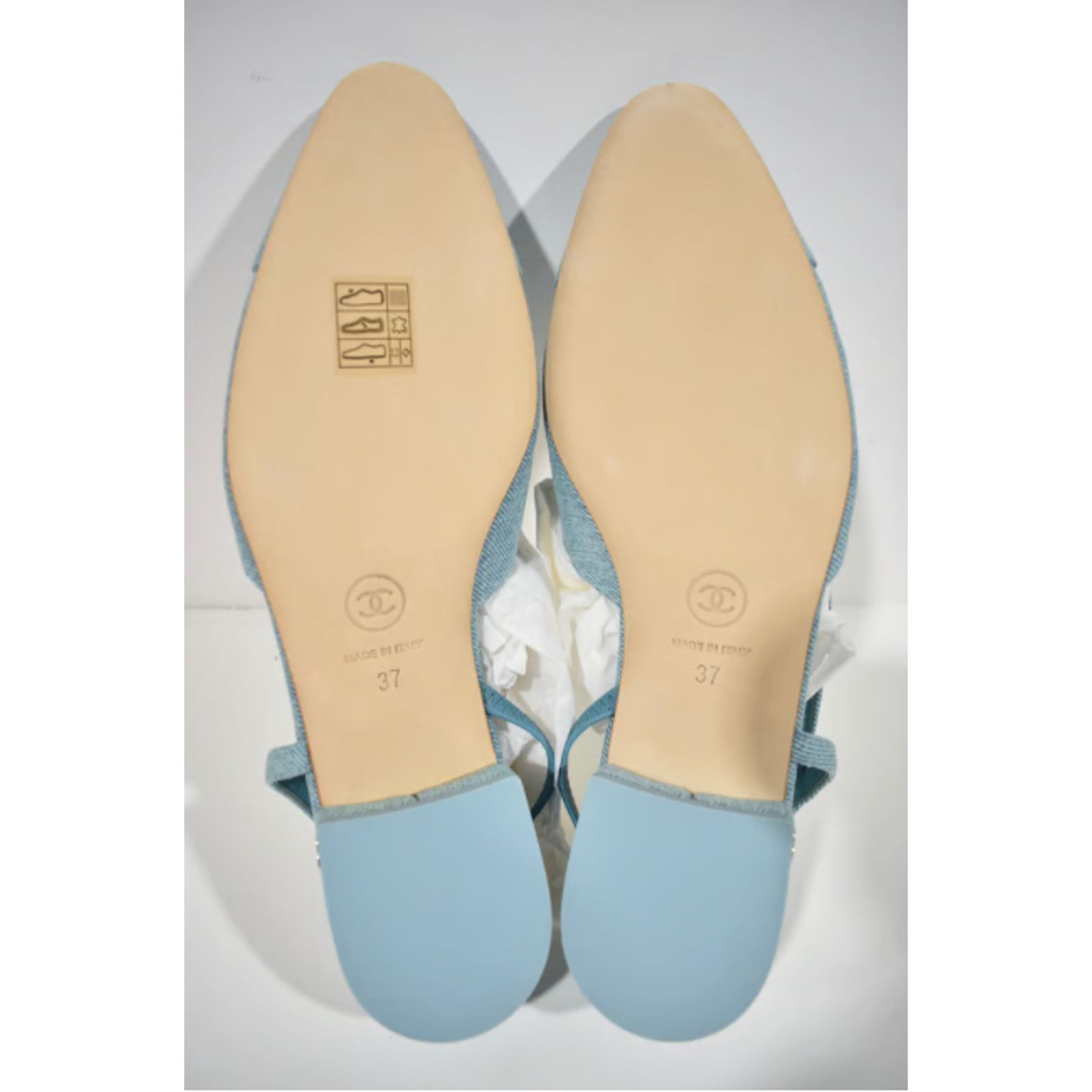 Chanel Chanel 21S Denim Blue Neon Mademoiselle Coco Sling Size US 7 / IT 37 - 11 Thumbnail