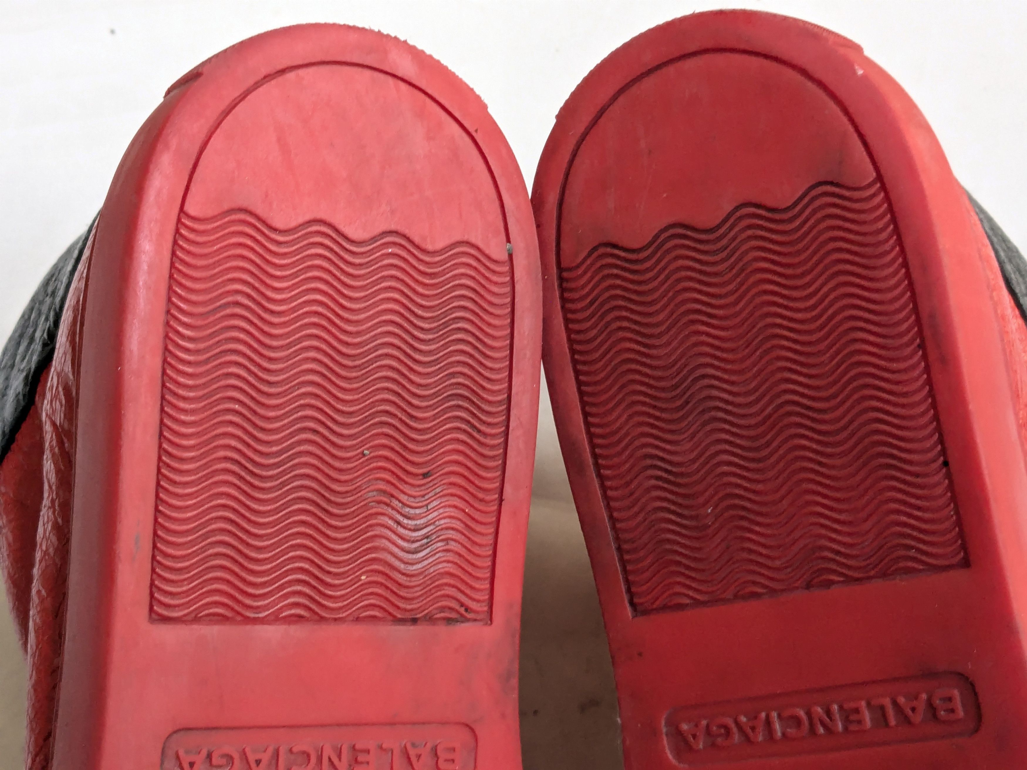 Balenciaga Balenciaga Arena Red Black 10 Leather High Tops Size US 10 / EU 43 - 14 Thumbnail