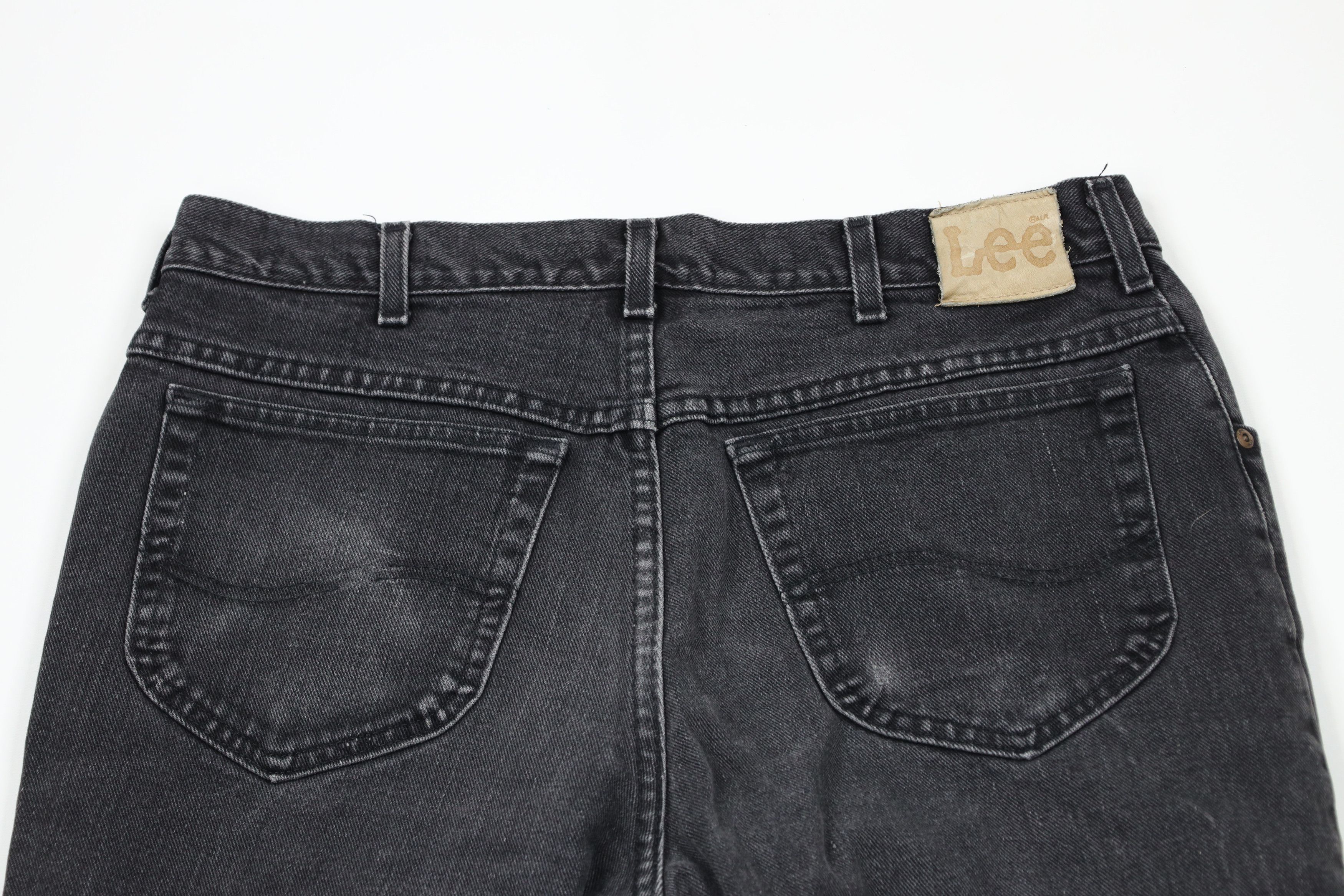 Lee × Vintage Vintage 90s Lee Straight Leg Denim Jeans Black Cotton Size US 34 / EU 50 - 11 Thumbnail