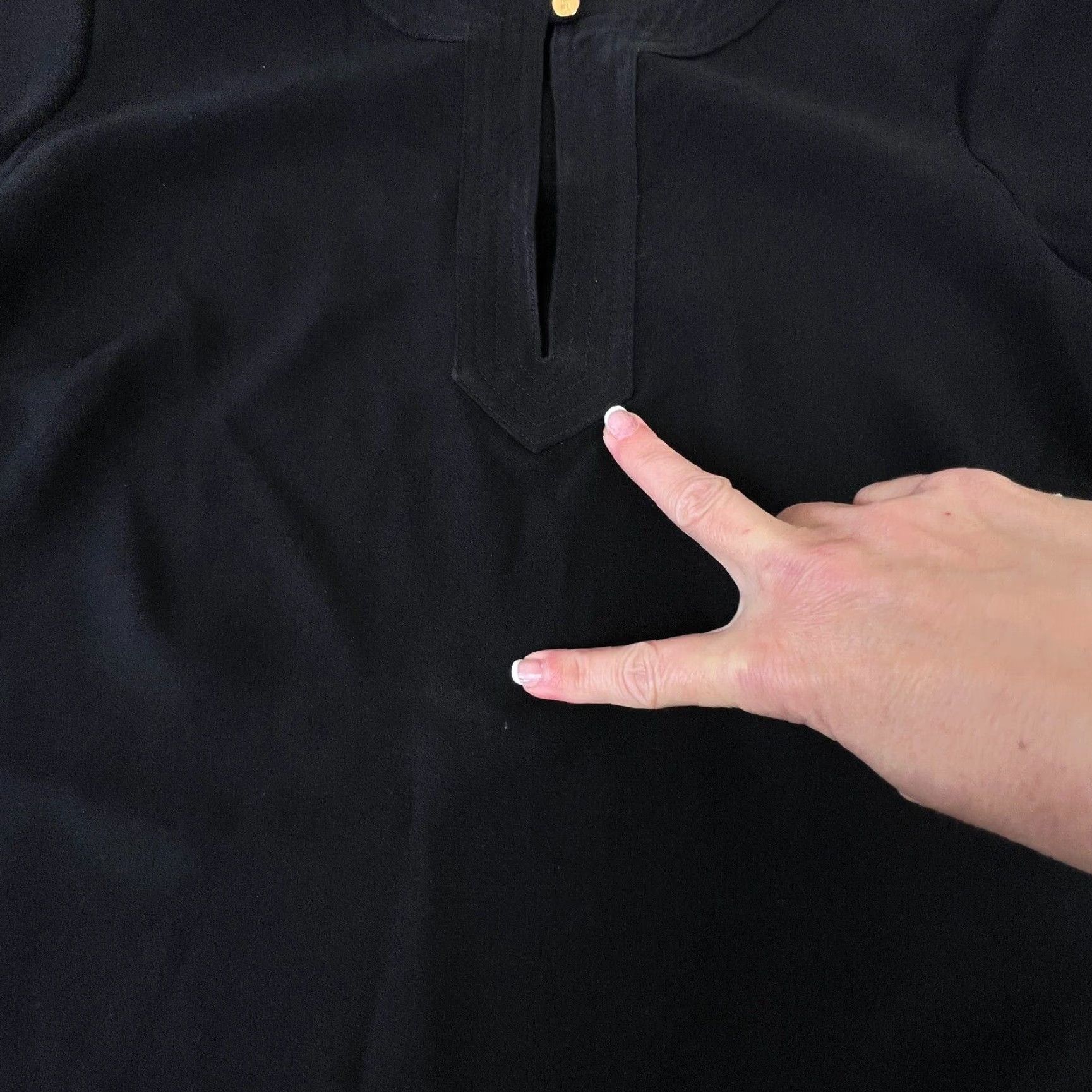 Ralph Lauren Lauren Ralph Lauren Women's Small Black Long Sleeve Tunic Blouse Top Size S / US 4 / IT 40 - 3 Thumbnail