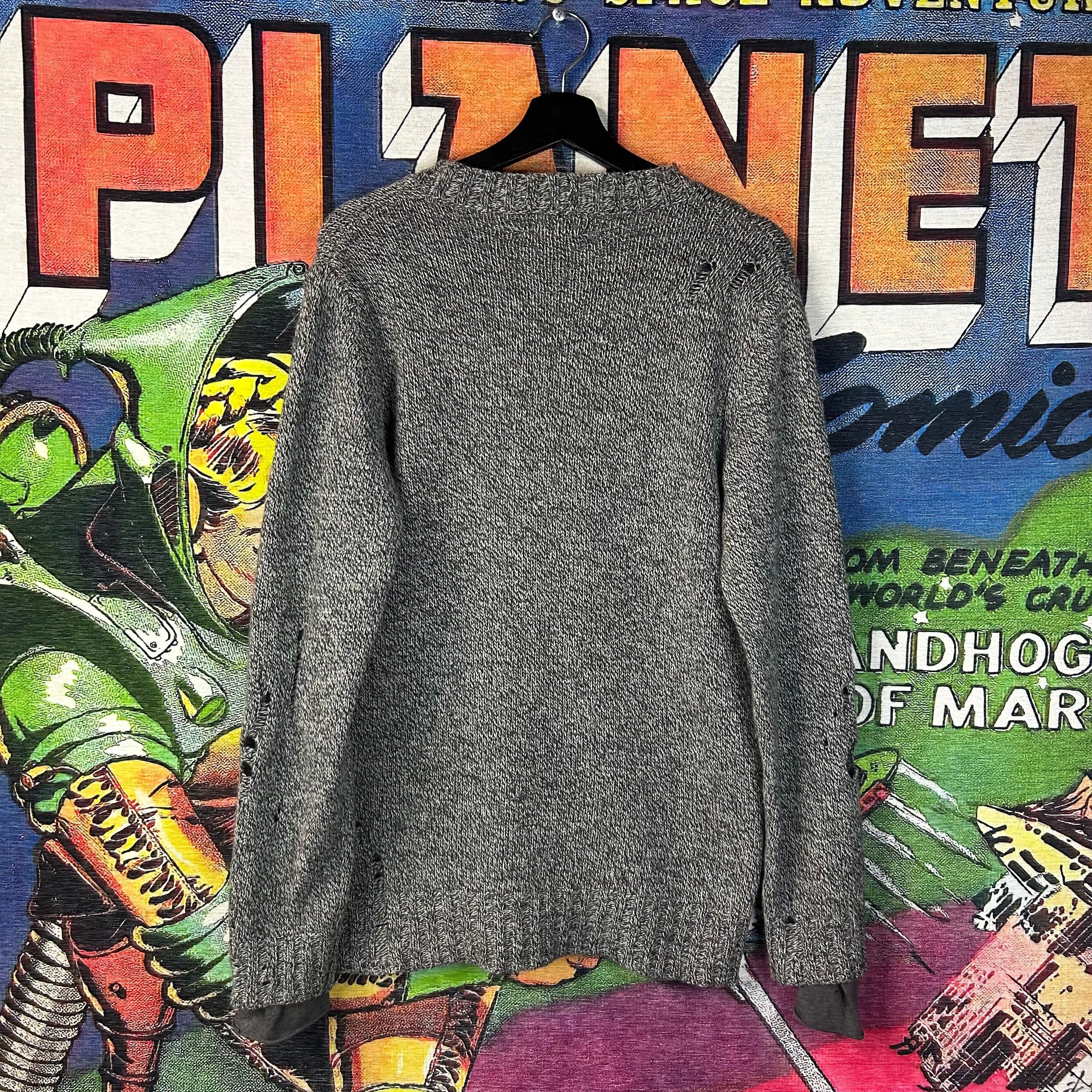 Diesel Diesel Distressed Knit Sweater Size Medium Size US M / EU 48-50 / 2 - 2 Thumbnail