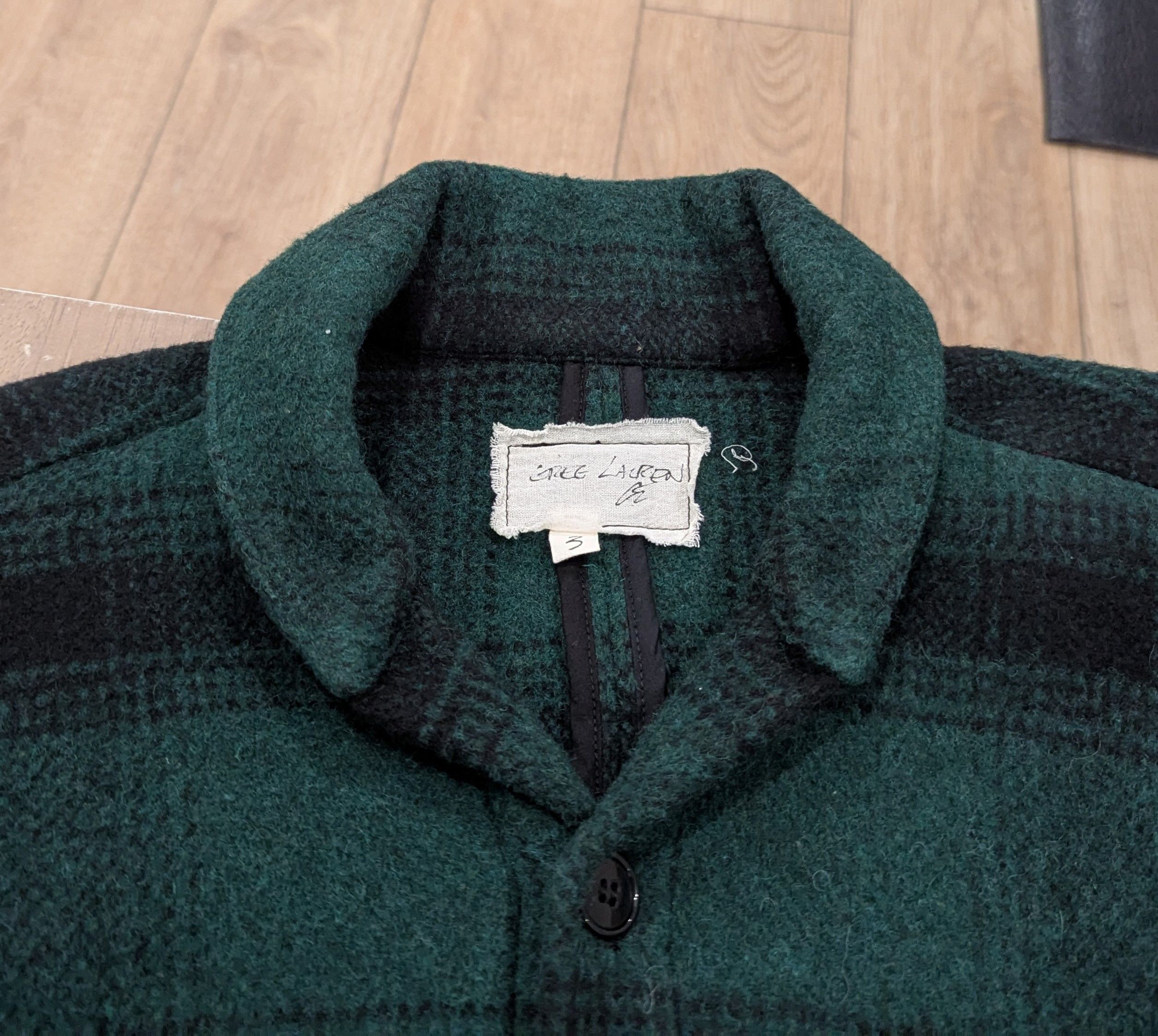 Greg Lauren Greg Lauren Boxy Plaid Wool Overshirt Green/Black 3 - Large Size US L / EU 52-54 / 3 - 2 Thumbnail