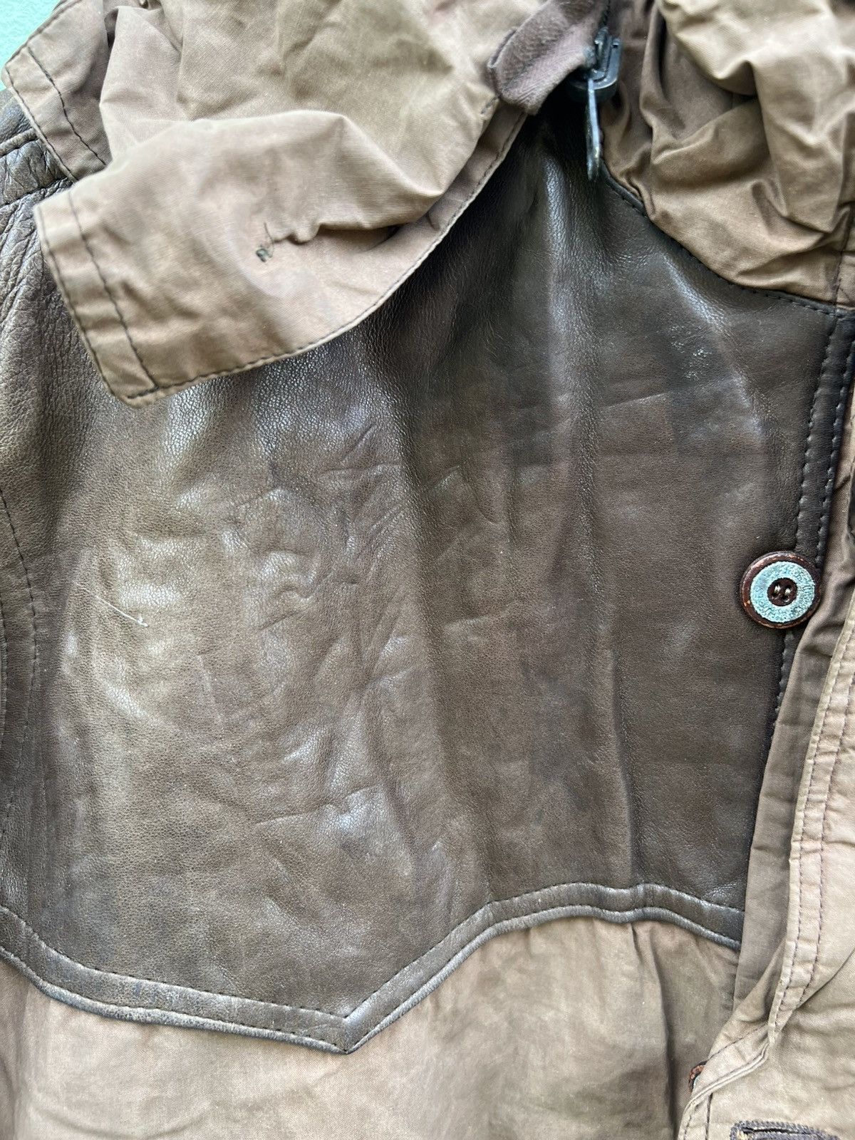 Nigel Cabourn ARCHIVE 90s Nigel Cabourn Waxed Hunting Jacket Leather Yoke Size US XL / EU 56 / 4 - 7 Thumbnail