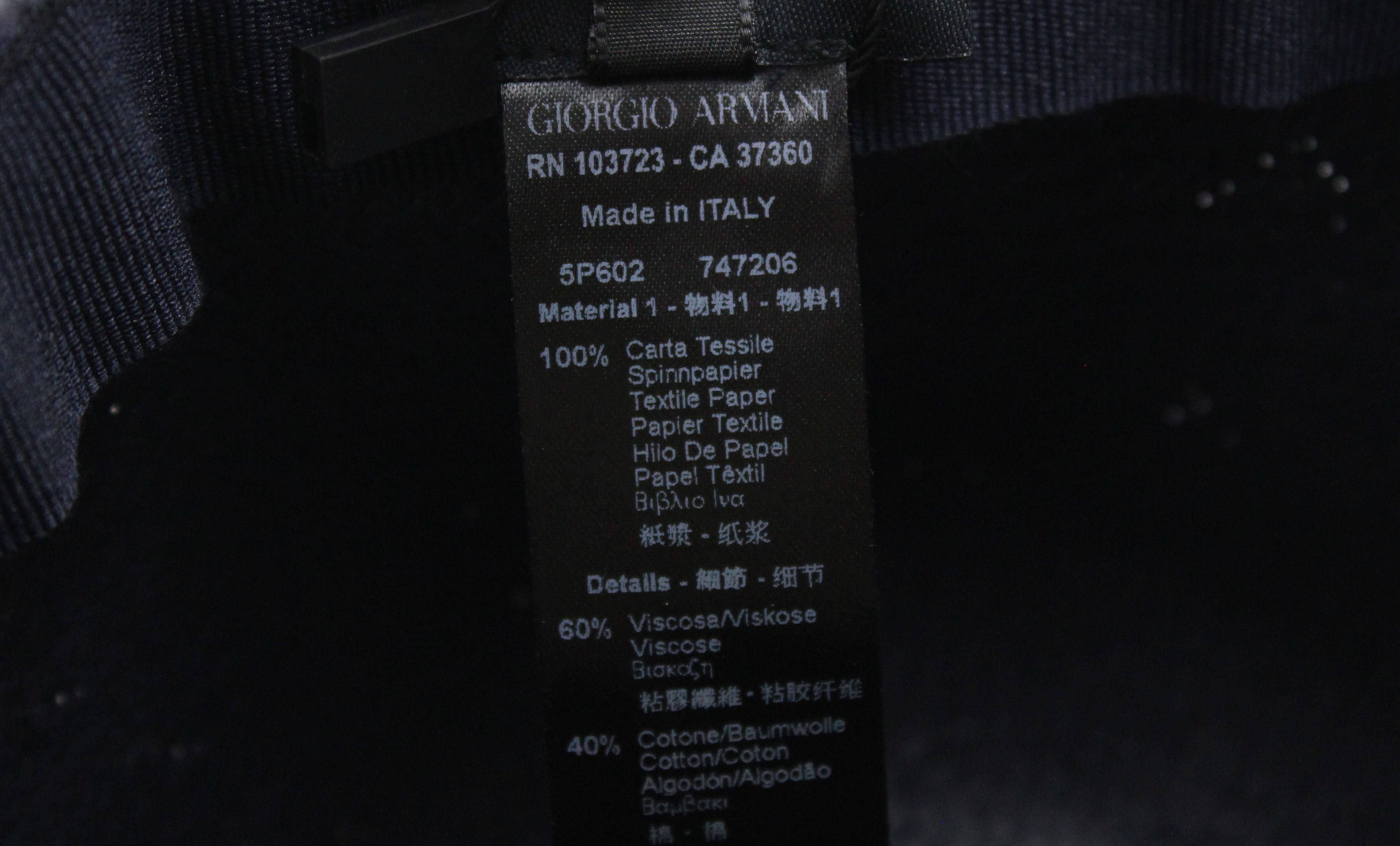 Giorgio Armani GIORGIO ARMANI Hat Men's ONE SIZE Ribbon Casual Dark Blue Size ONE SIZE - 11 Thumbnail