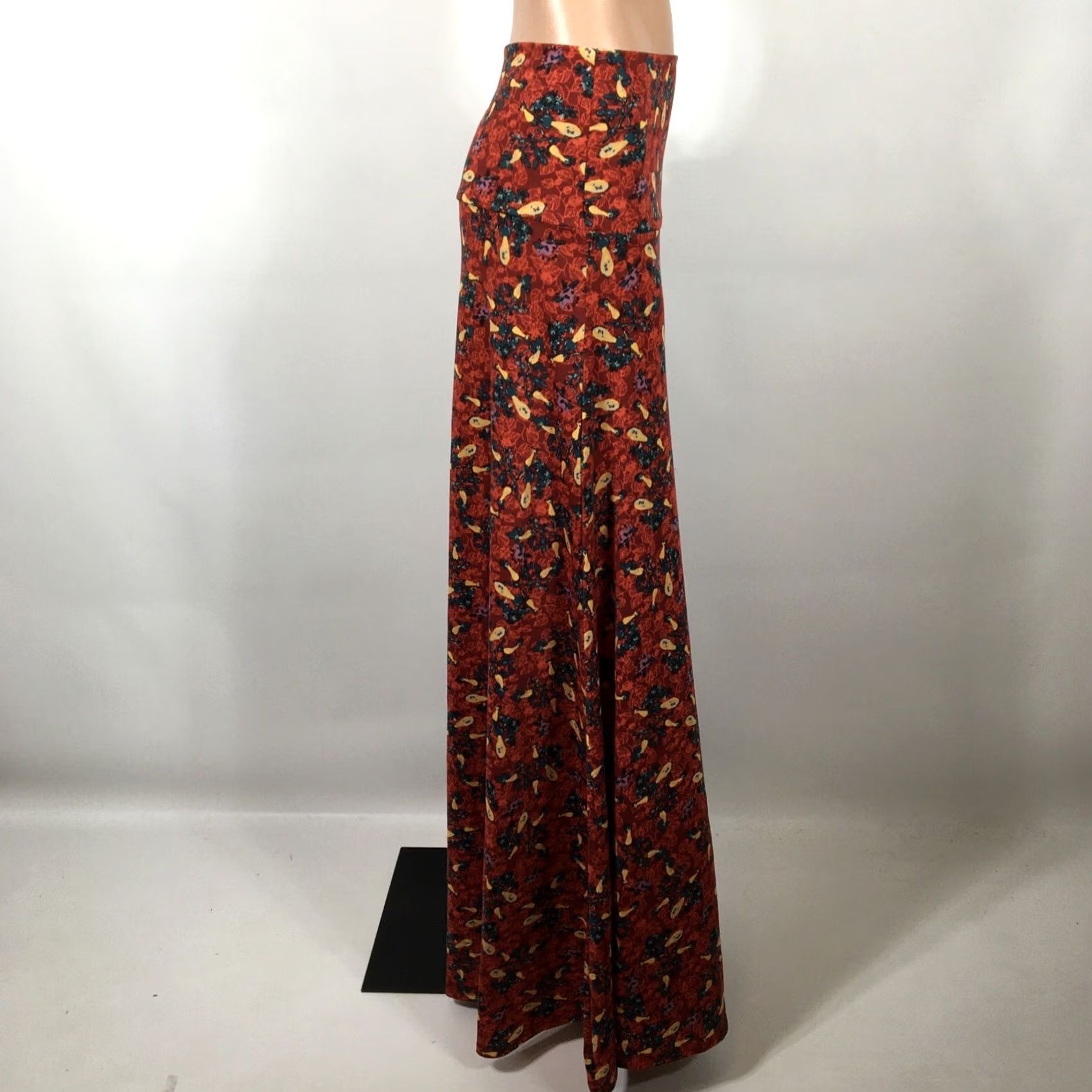 Vintage LuLaRoe Dress Womens XL Maxi Skirt Floral Red Leaves Geometric RARE NEW NWT Size 40" / US 18 - 5 Thumbnail