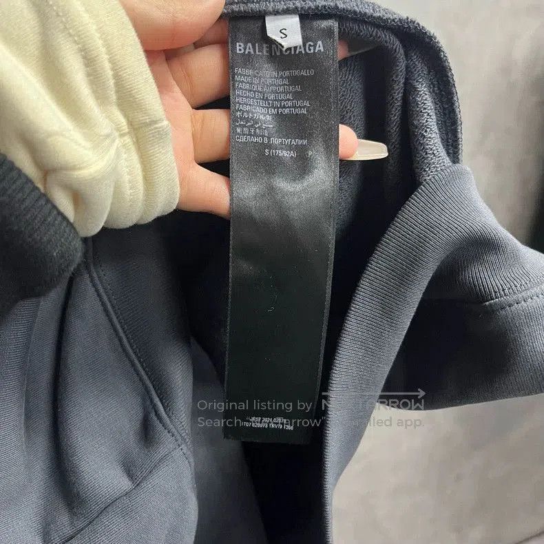 Balenciaga Balenciaga Gray Logo Embroidered Hoodie. Size US S / EU 44-46 / 1 - 4 Thumbnail