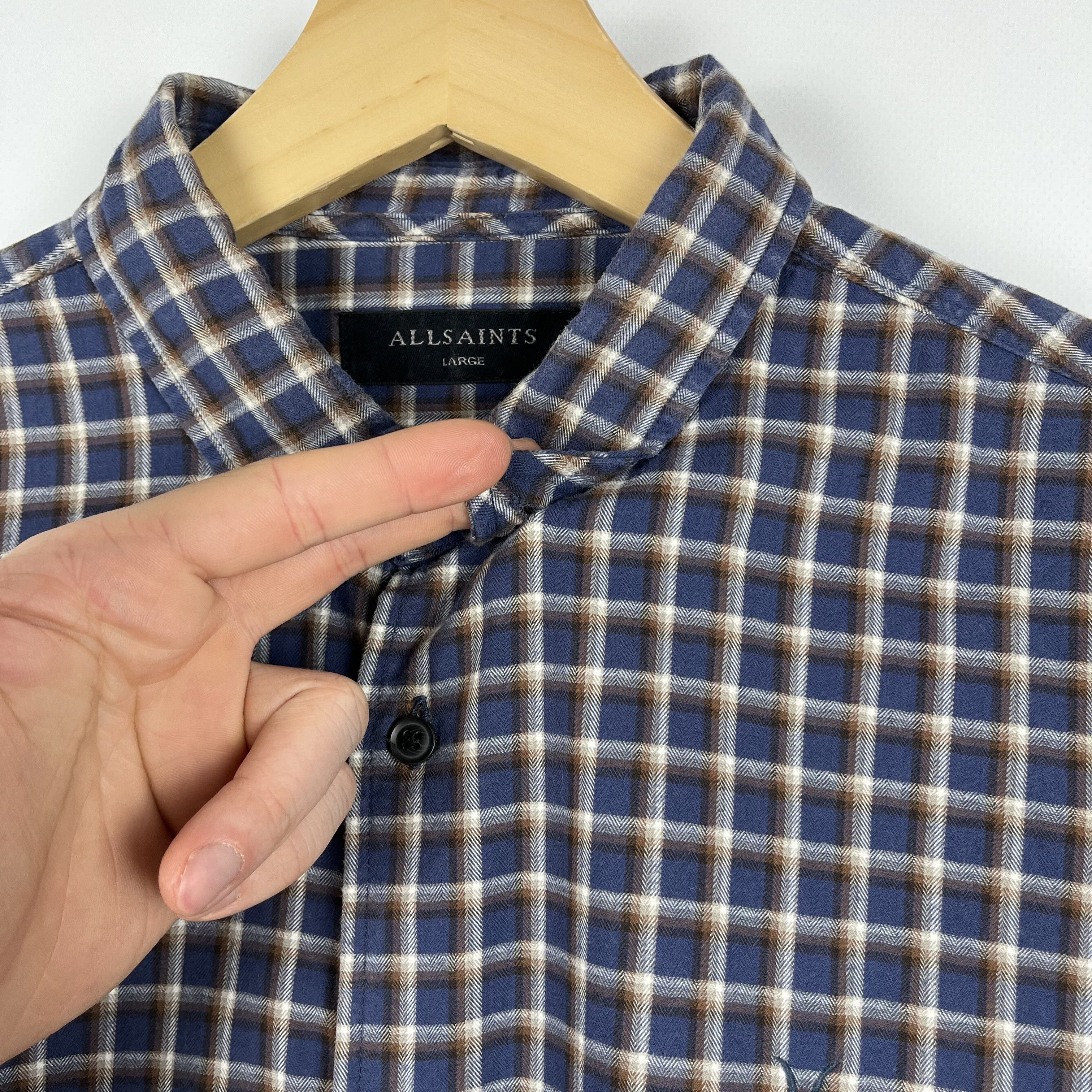 Allsaints Designer AllSaints Deming Long Sleeve Button Up Shirt Size US L / EU 52-54 / 3 - 9 Thumbnail