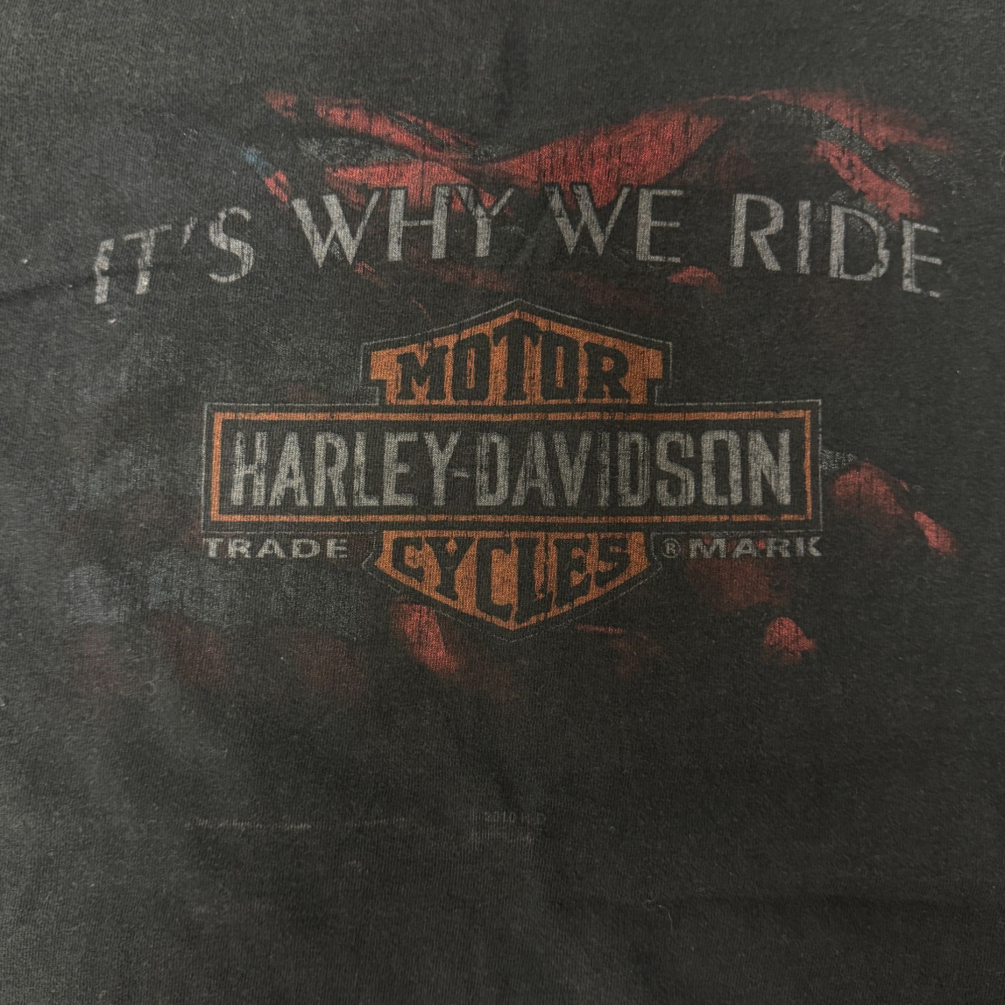 Harley Davidson H-D Motorcycle LONG STAR State Yellow Rose TEXAS Flag Biker Size US M / EU 48-50 / 2 - 5 Thumbnail