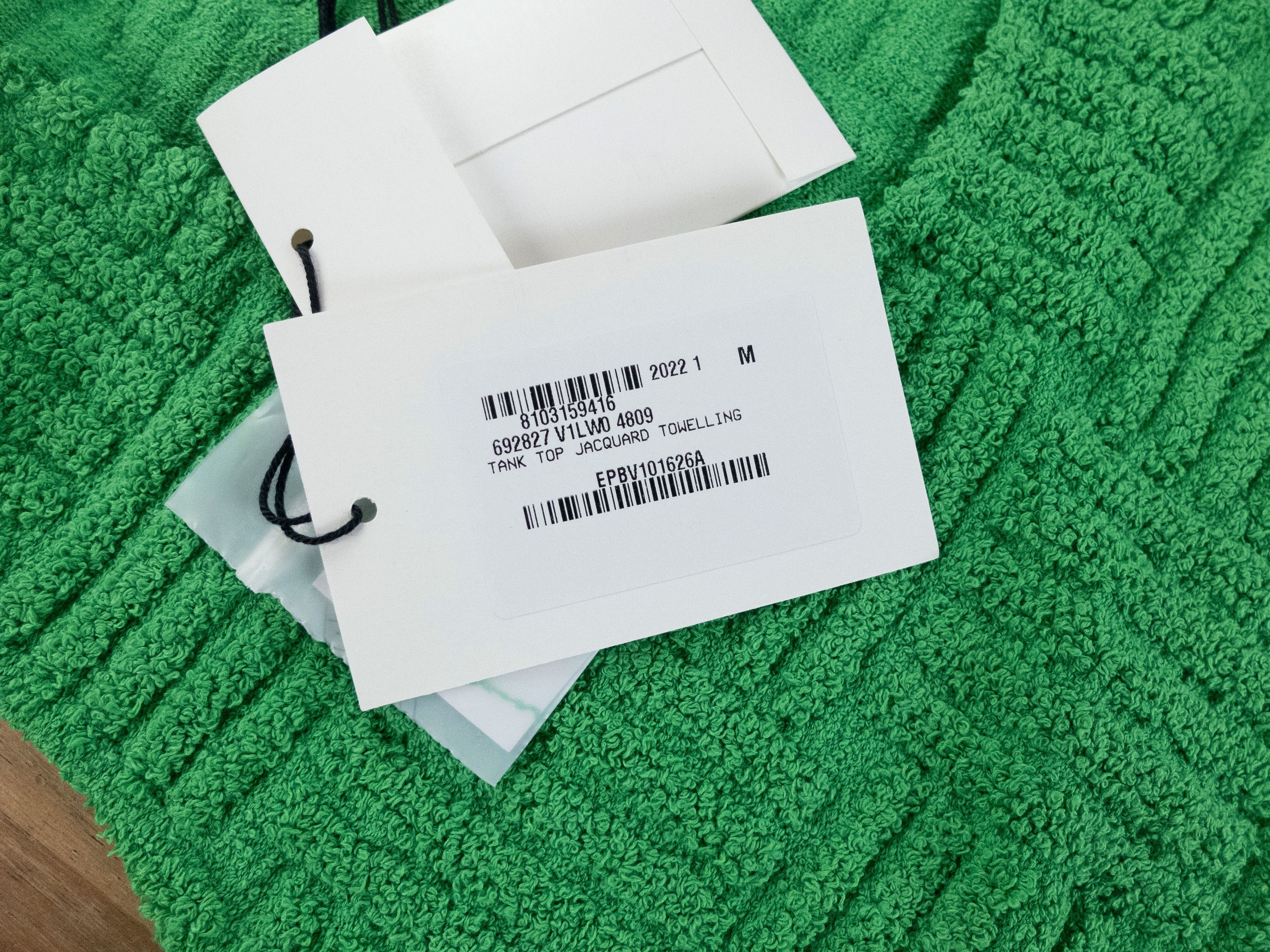 Bottega Veneta BOTTEGA VENETA green Terry cloth towelling tank top t-shirt Size US M / EU 48-50 / 2 - 8 Thumbnail