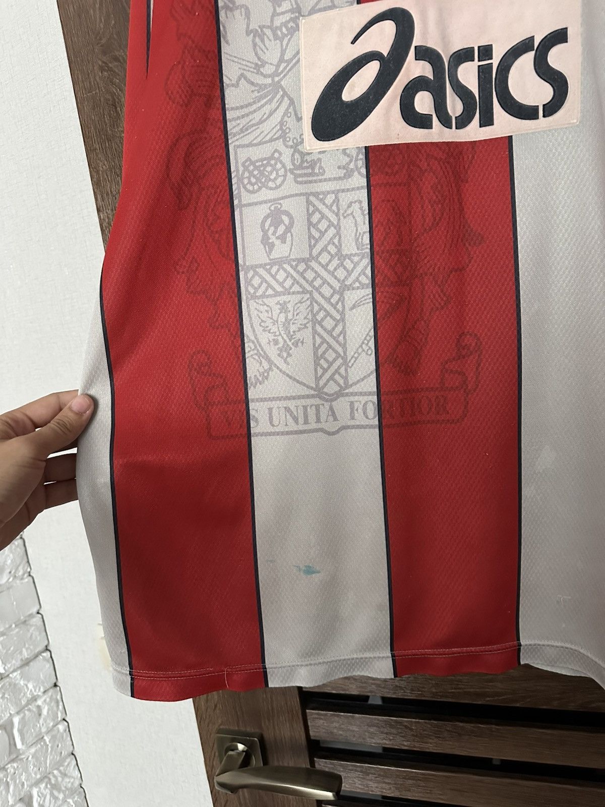 Asics 1996/1997 Stoke City Asics Vintage Soccer Jersey T-Shirt Kit Size US XL / EU 56 / 4 - 11 Thumbnail