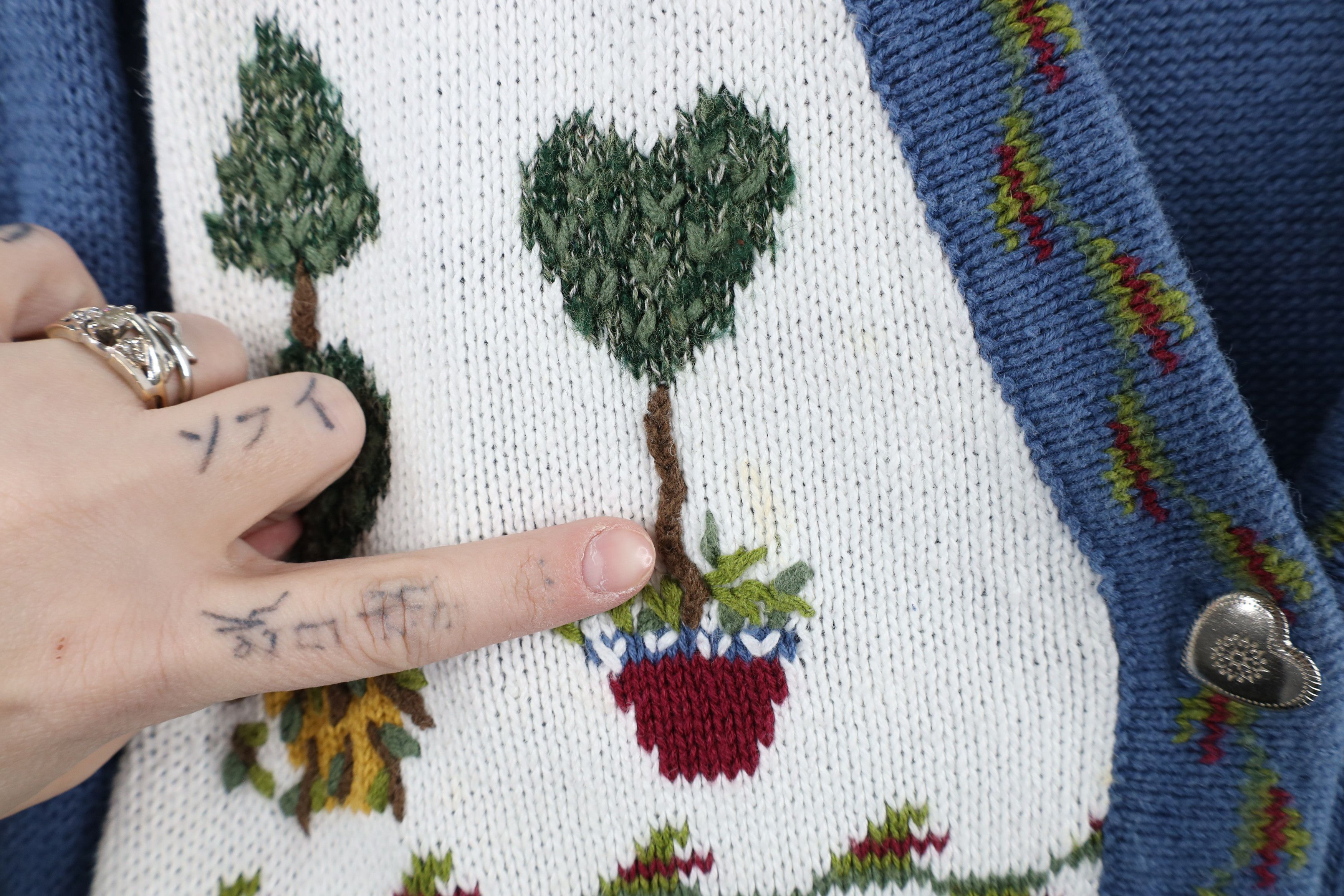 Vintage Vintage 90s Streetwear Angel Garden Tree Cardigan Sweater Size L / US 10 / IT 46 - 5 Thumbnail