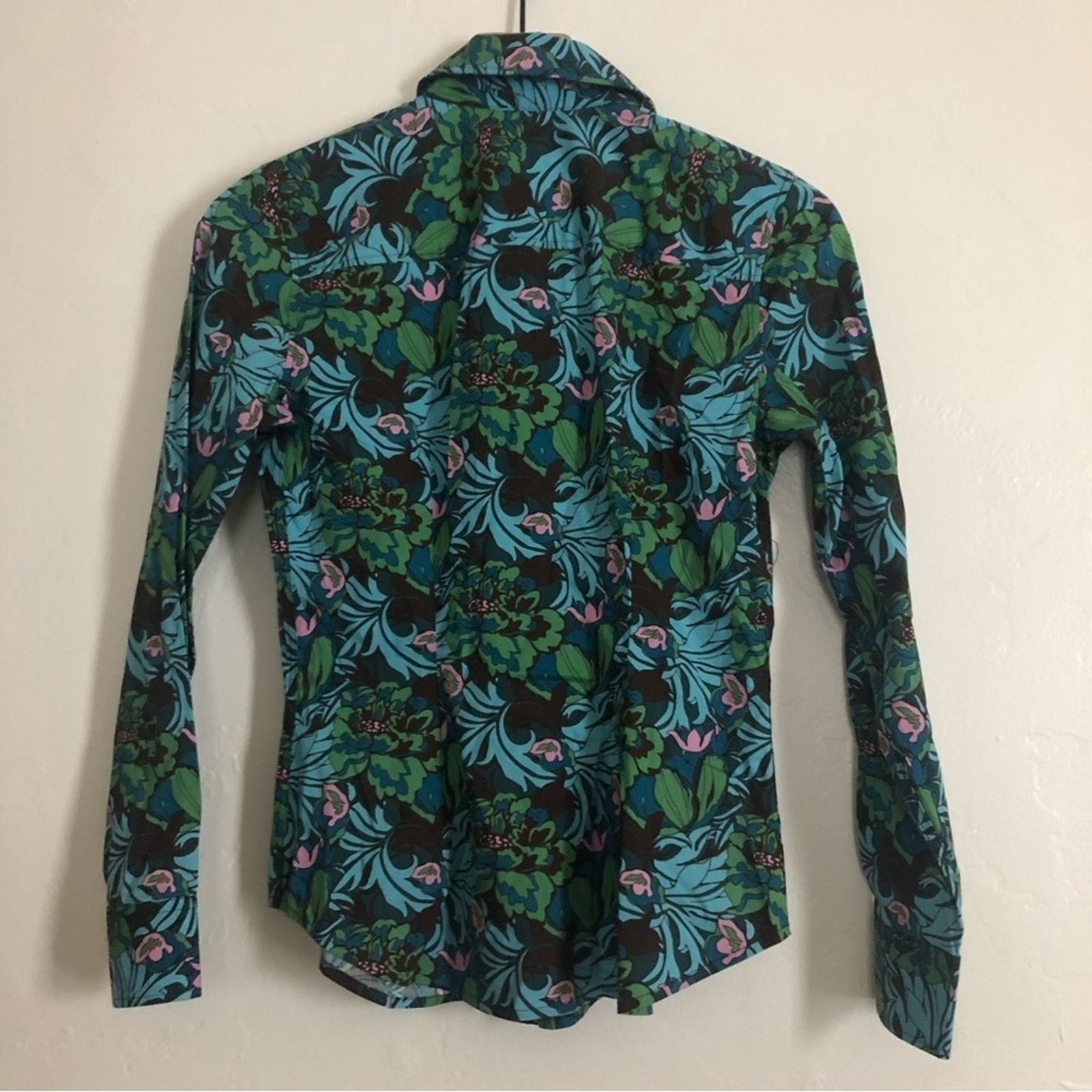 Other The Limited Floral Blue Green Pink Tropical Blouse Shirt Top Size XS / US 0-2 / IT 36-38 - 8 Thumbnail