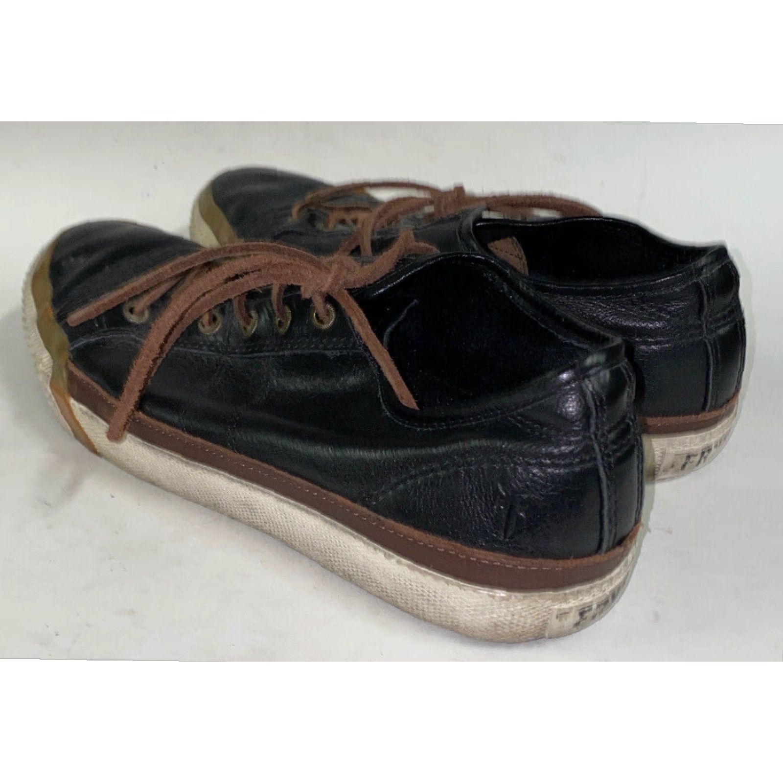 Frye Frye Black Leather Lace Up Mens Casual Sneakers Size 10.5 Size US 10.5 / EU 43-44 - 2 Thumbnail