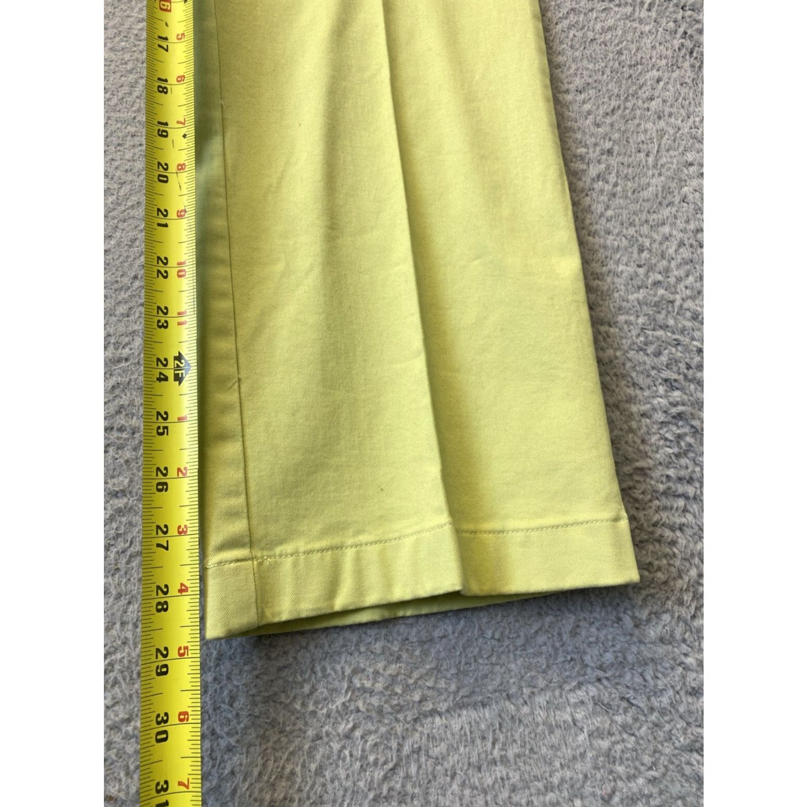Talbots VINTAGE Talbots Pants Womens 8 Chino Straight Leg Size 8 High Rise Lime Cotton Spandex Casual Workwear Size 30" / US 8 / IT 44 - 6 Thumbnail