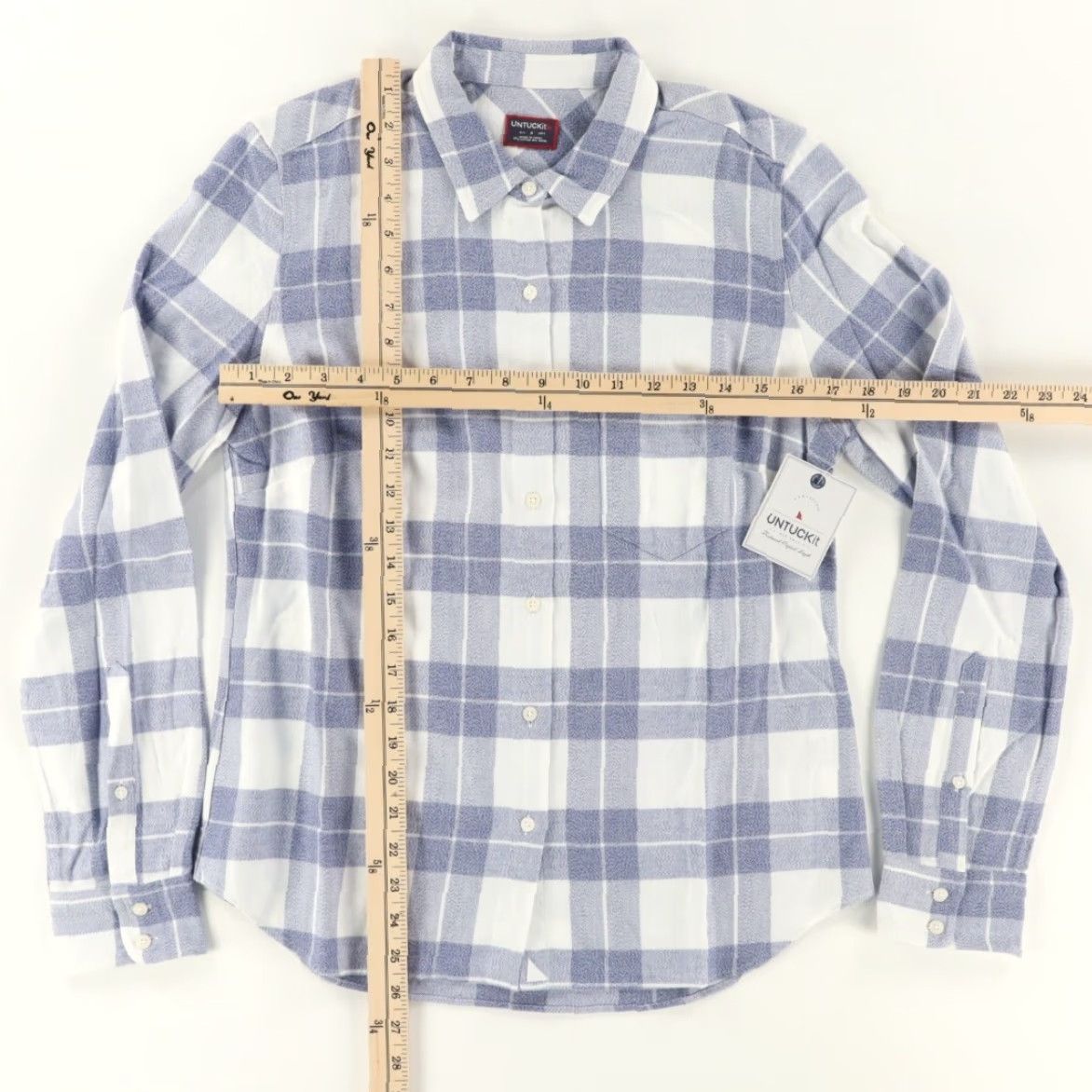 UNTUCKit Untuckit Favini Flannel Plaid Button Up Shirt Women's 6 Size M / US 6-8 / IT 42-44 - 3 Thumbnail