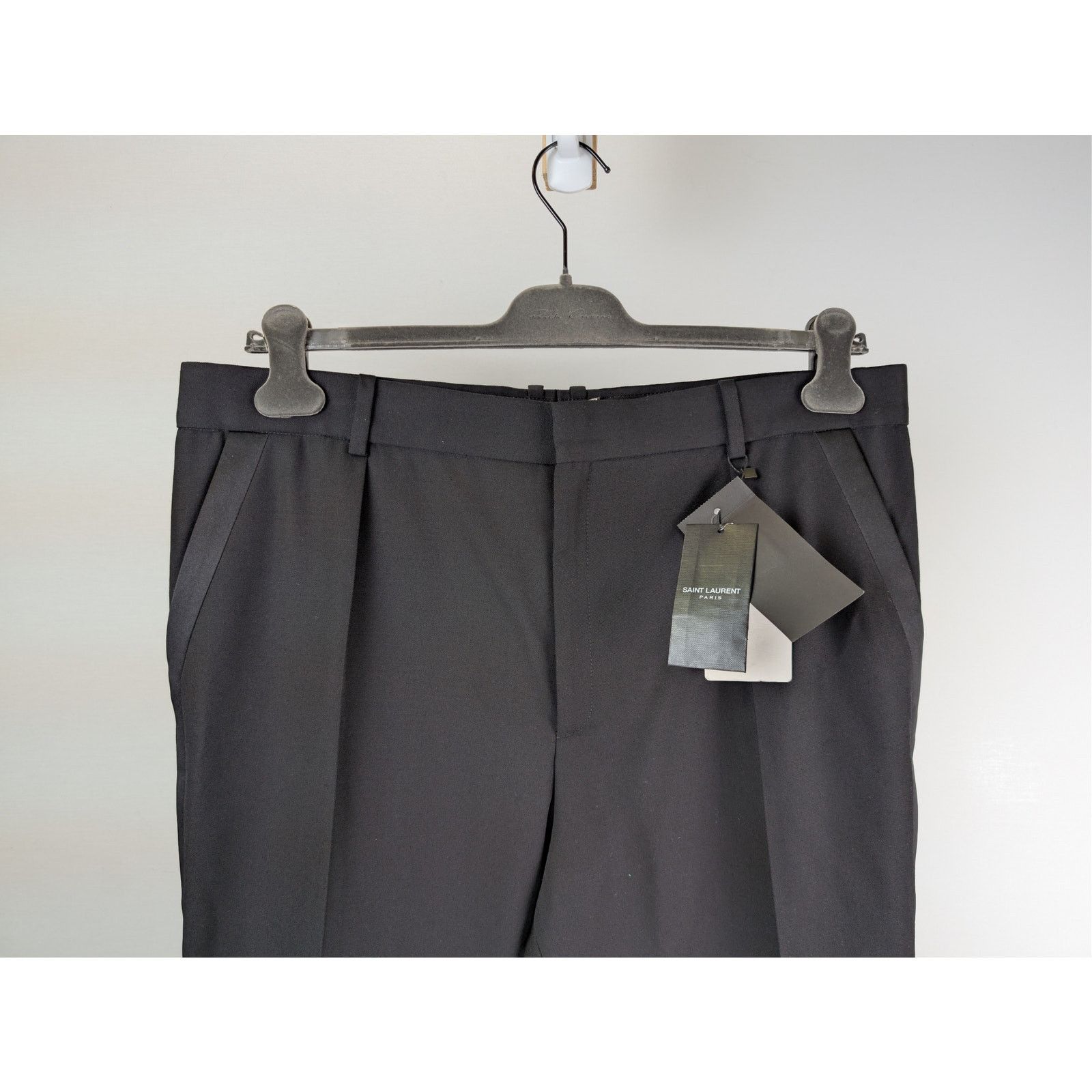 Saint Laurent Paris o1rshd1 Grain De Poudre Organique Pants in Black Size US 36 / EU 52 - 3 Thumbnail